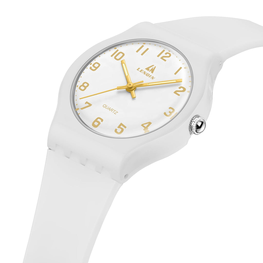 LN LENQIN Ladies Watches Analog Quartz Watch for Women Waterproof Women's Wrist Watches Easy Reader Womens Watch with Leather Strap