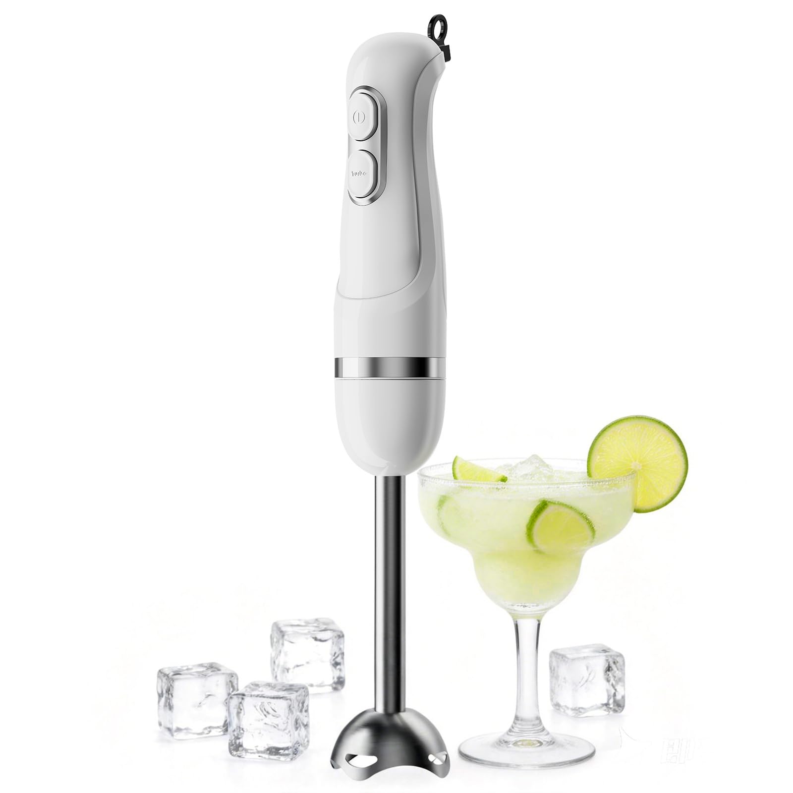 Turelar Immersion Blender Handheld Corded Hand Blenders Set 1100W, Trigger Variable Speed 5 in 1 Stick Emulsifier with Chopper, Whisk and Frother for Soup, Baby Food and Smoothies,Black