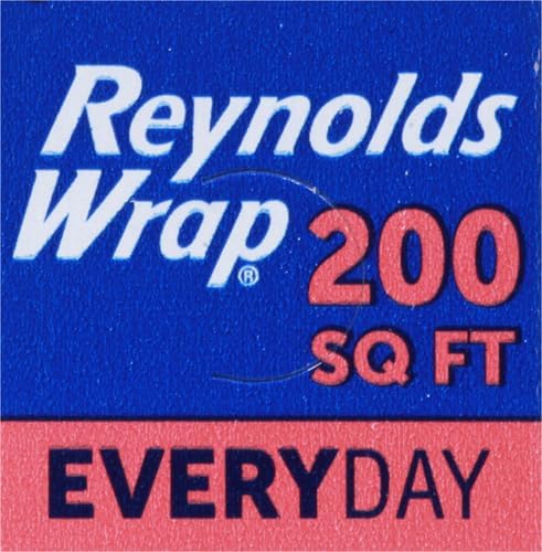Reynolds Wrap Everyday Strength Aluminum Foil Roll, Freezer Safe and Grill Safe, Great for Foil Packets and Home Cooking, 12 Inches Wide, 200 Total Sq. Ft.