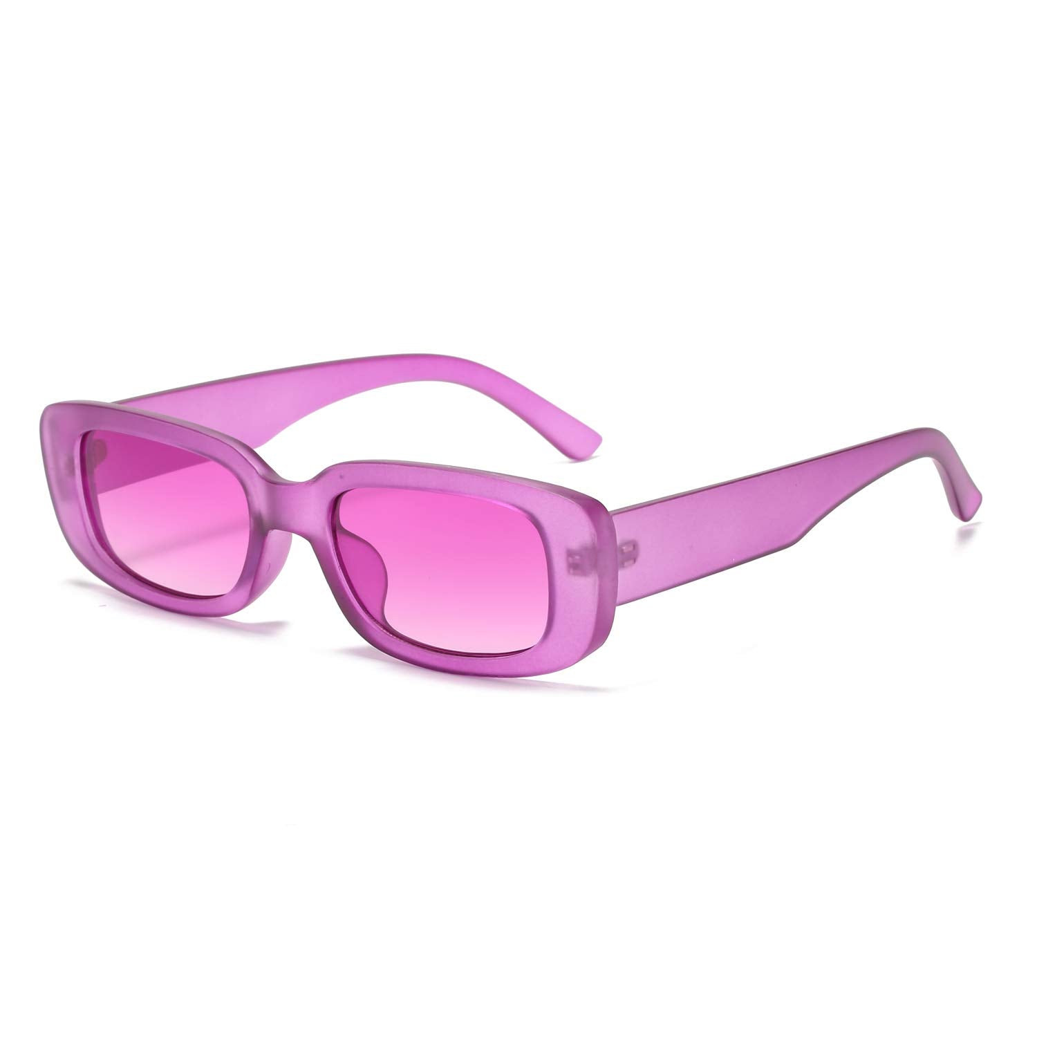 BUTABY Rectangle Sunglasses for Women Retro Driving Glasses 90’s Vintage Fashion Narrow Square Frame UV400 Protection