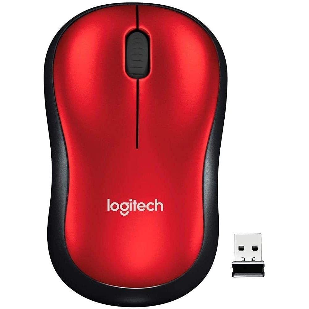 Logitech M185 Wireless Mouse, 2.4GHz with USB Mini Receiver, 12-Month Battery Life, 1000 DPI Optical Tracking, Ambidextrous PC/Mac/Laptop - Swift Grey