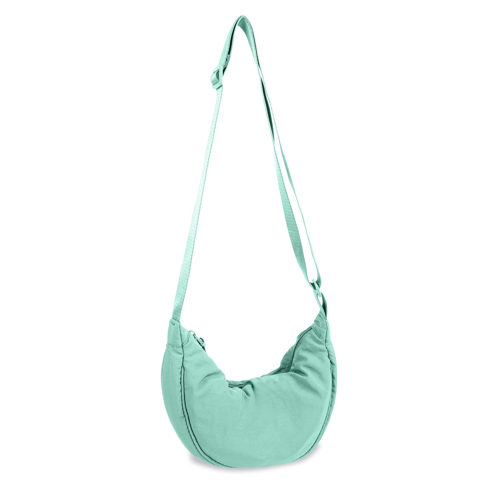 Nylon Crescent Crossbody Bag for Women Purses Trendy Men,Small Travel Sling Bag Hobo