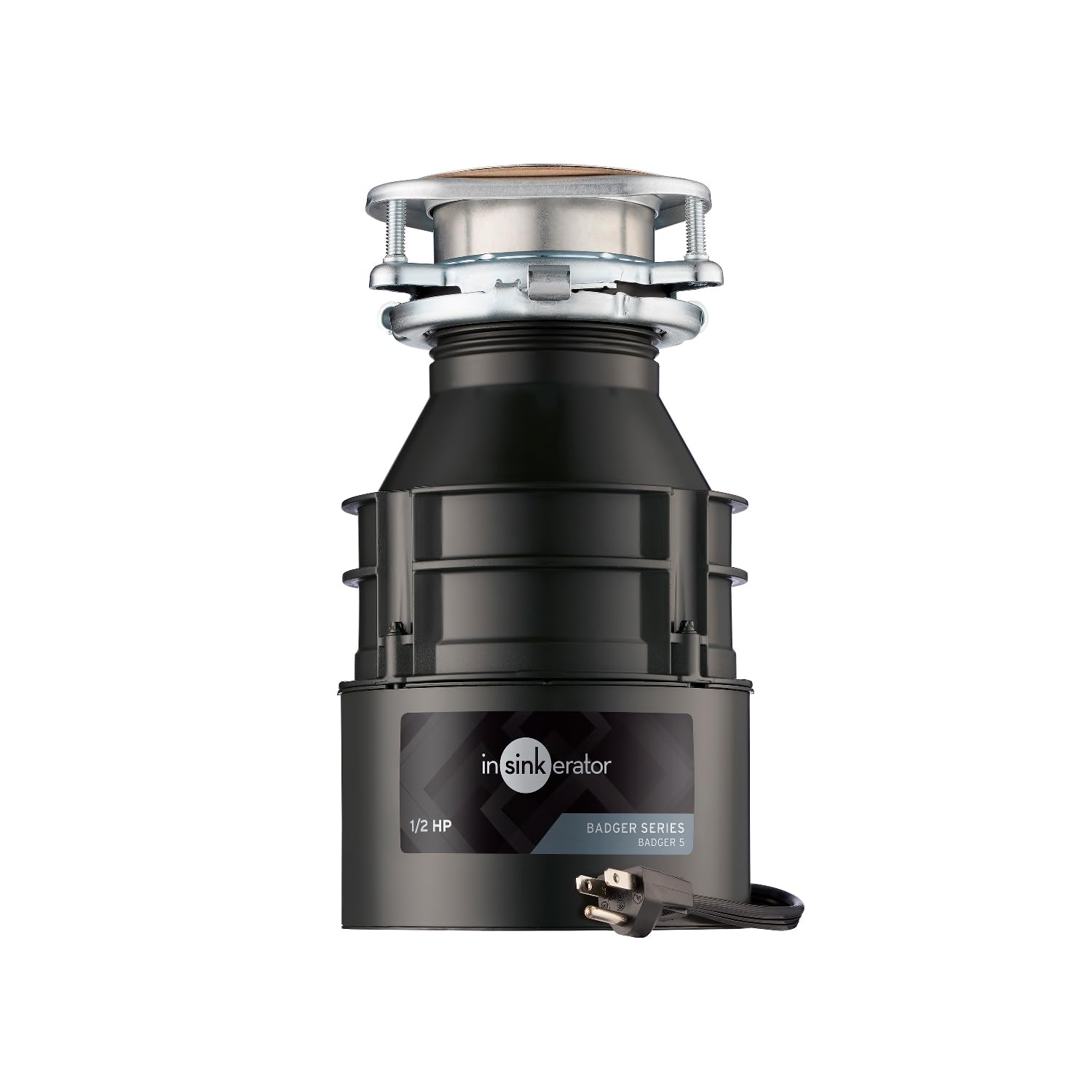 InSinkErator Badger 5 Garbage Disposal with Power Cord, Badger Series 1/2 HP Continuous Feed Food Waste Disposer