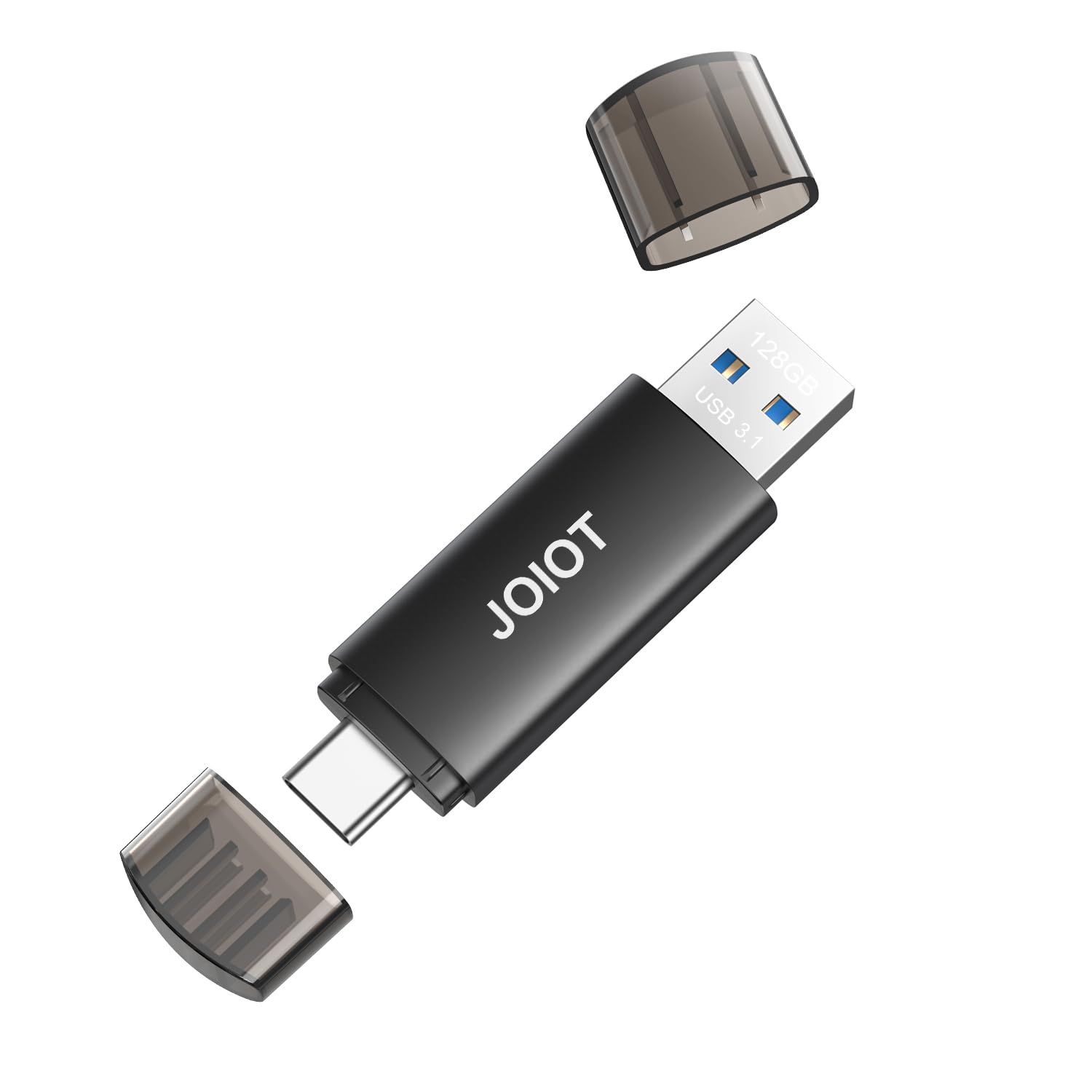 JOIOT 256GB USB C Flash Drive Dual USB 3.0 Type C + USB A Portable 2-in-1 Thumb Drive for Smartphone Tablet Computer Mac iPhone 15 Black