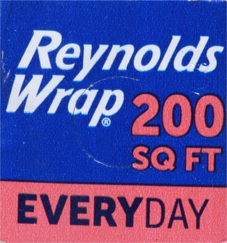 Reynolds Wrap Everyday Strength Aluminum Foil Roll, Freezer Safe and Grill Safe, Great for Foil Packets and Home Cooking, 12 Inches Wide, 200 Total Sq. Ft.