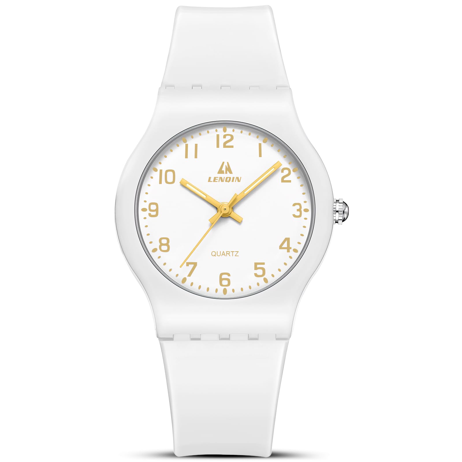 LN LENQIN Ladies Watches Analog Quartz Watch for Women Waterproof Women's Wrist Watches Easy Reader Womens Watch with Leather Strap