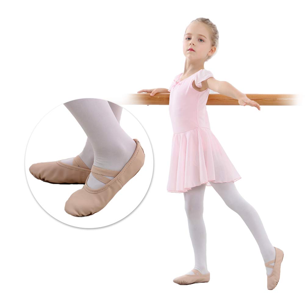 Stelle Ballet Shoes for Girls Toddler Ballet Slippers Soft Leather Boys Dance Shoes for Toddler/Little Kid/Big Kid