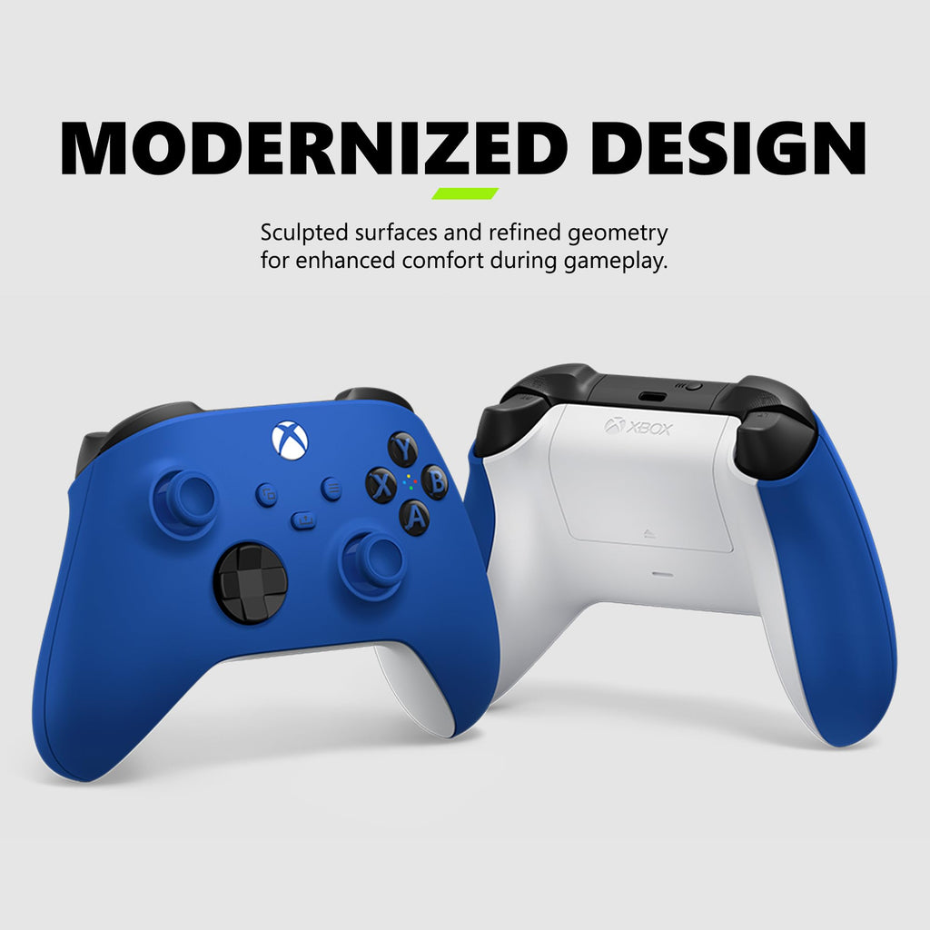 Xbox Wireless Gaming Controller | Shock Blue | Console, PC, & Android | Textured Grip | Wireless, Bluetooth, USB-C Connectivity