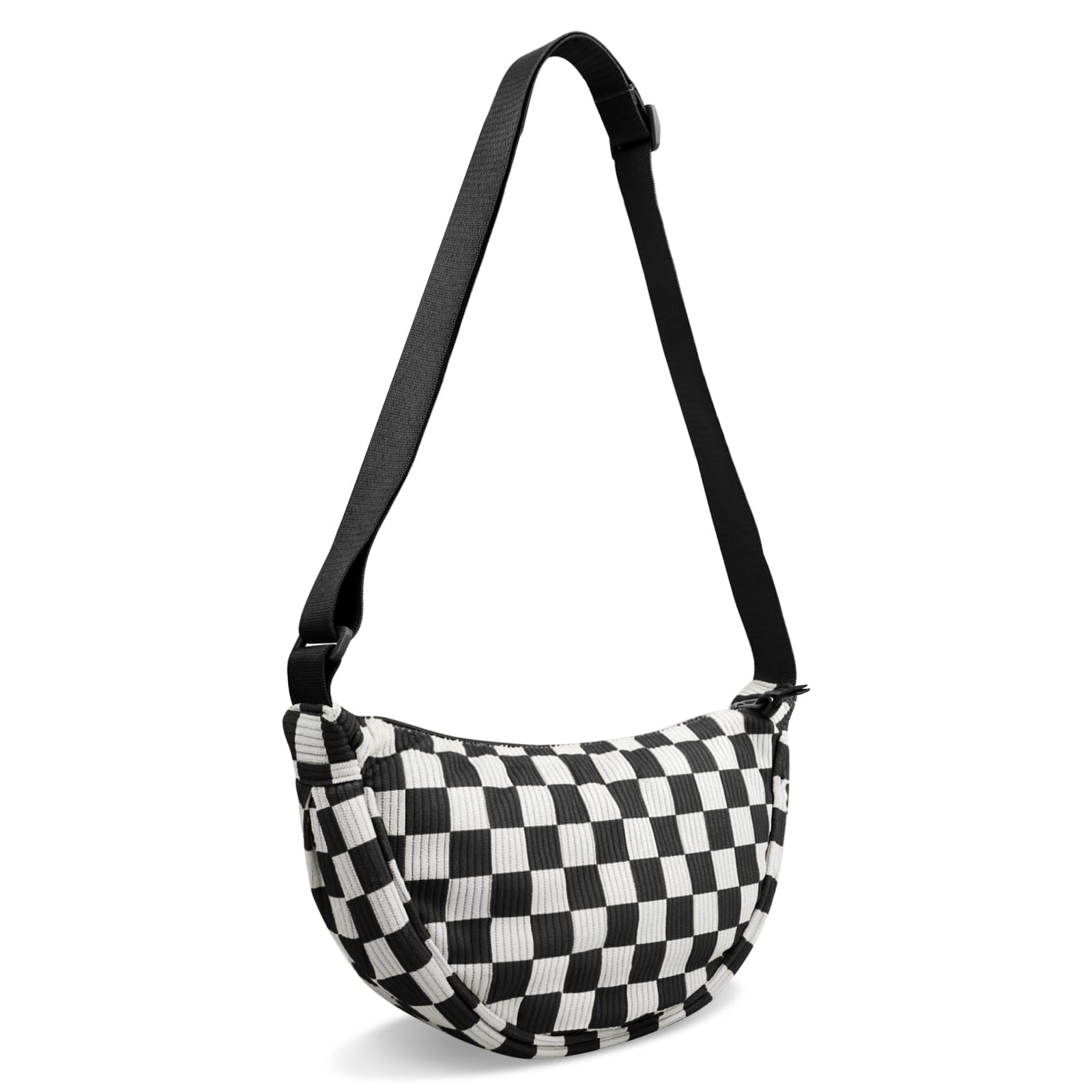 Nylon Crescent Crossbody Bag for Women Purses Trendy Men,Small Travel Sling Bag Hobo