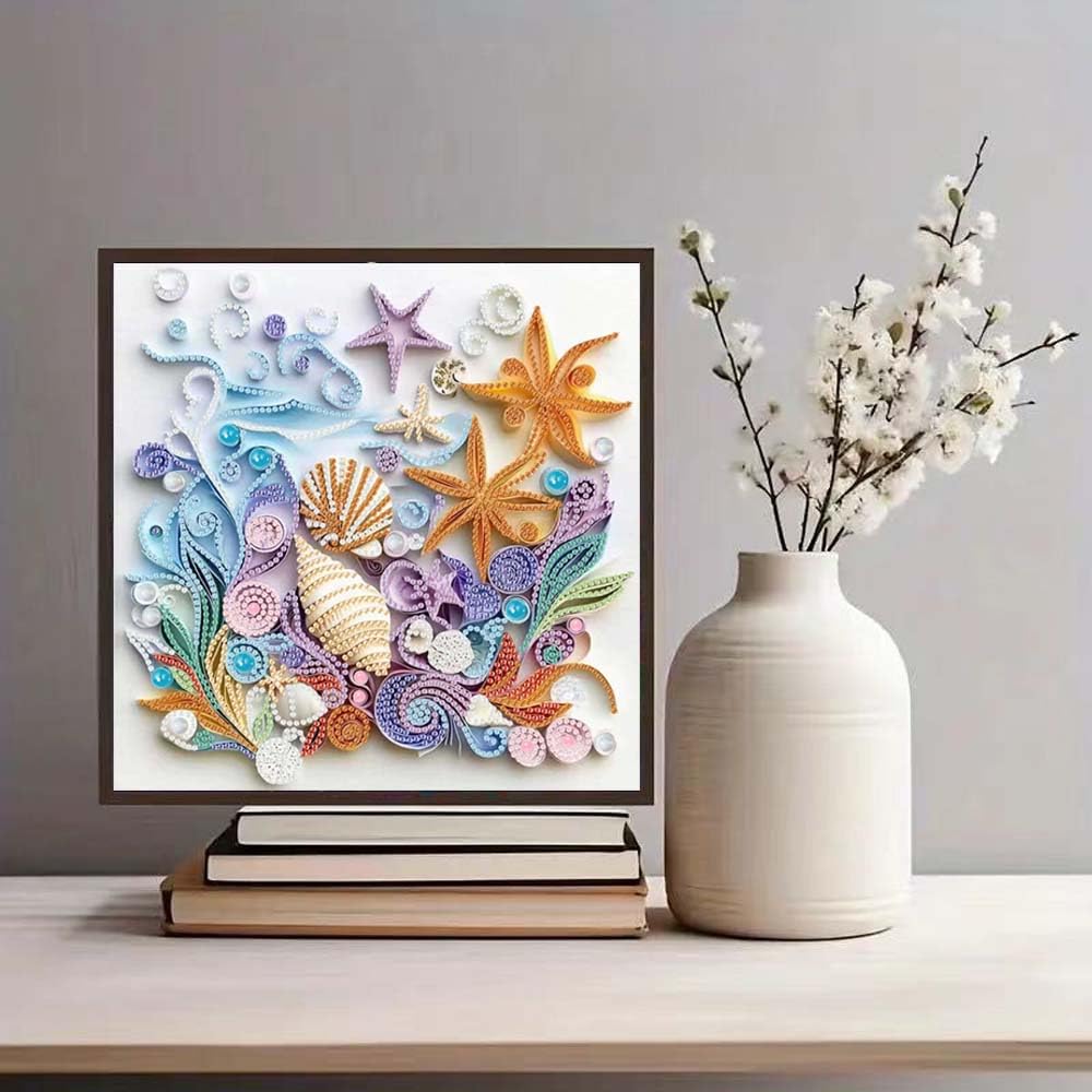 ZQEATRY Sea Turtle Animal Special Shape Diamond Art Kits for Adults,5D Diamond Painting Kits for Beginner,DIY Diamond Crystal Rhinestones Painting Kits for Home Wall Decor Gift 11.8 X 11.8inch