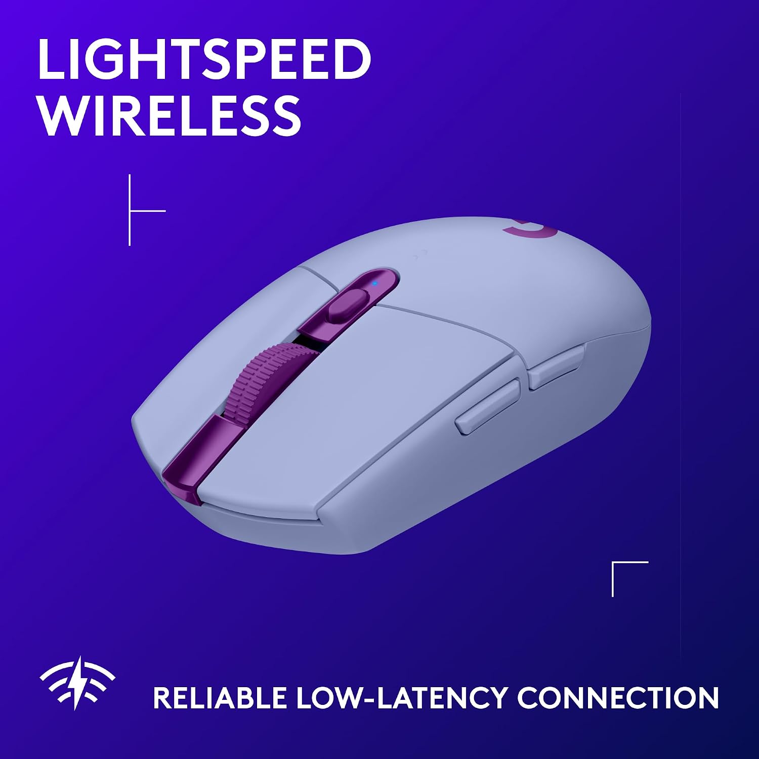 Logitech G305 Lightspeed Wireless Gaming Mouse, Hero Sensor, 12,000 DPI, Lightweight, 6 Programmable Buttons, 250h Battery, On-Board Memory, Compatible with PC, Mac - Black