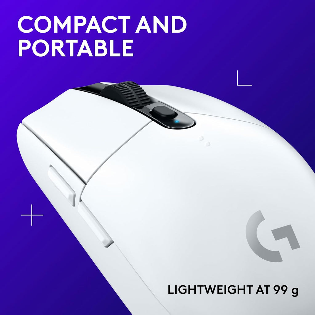 Logitech G305 Lightspeed Wireless Gaming Mouse, Hero Sensor, 12,000 DPI, Lightweight, 6 Programmable Buttons, 250h Battery, On-Board Memory, Compatible with PC, Mac - Black