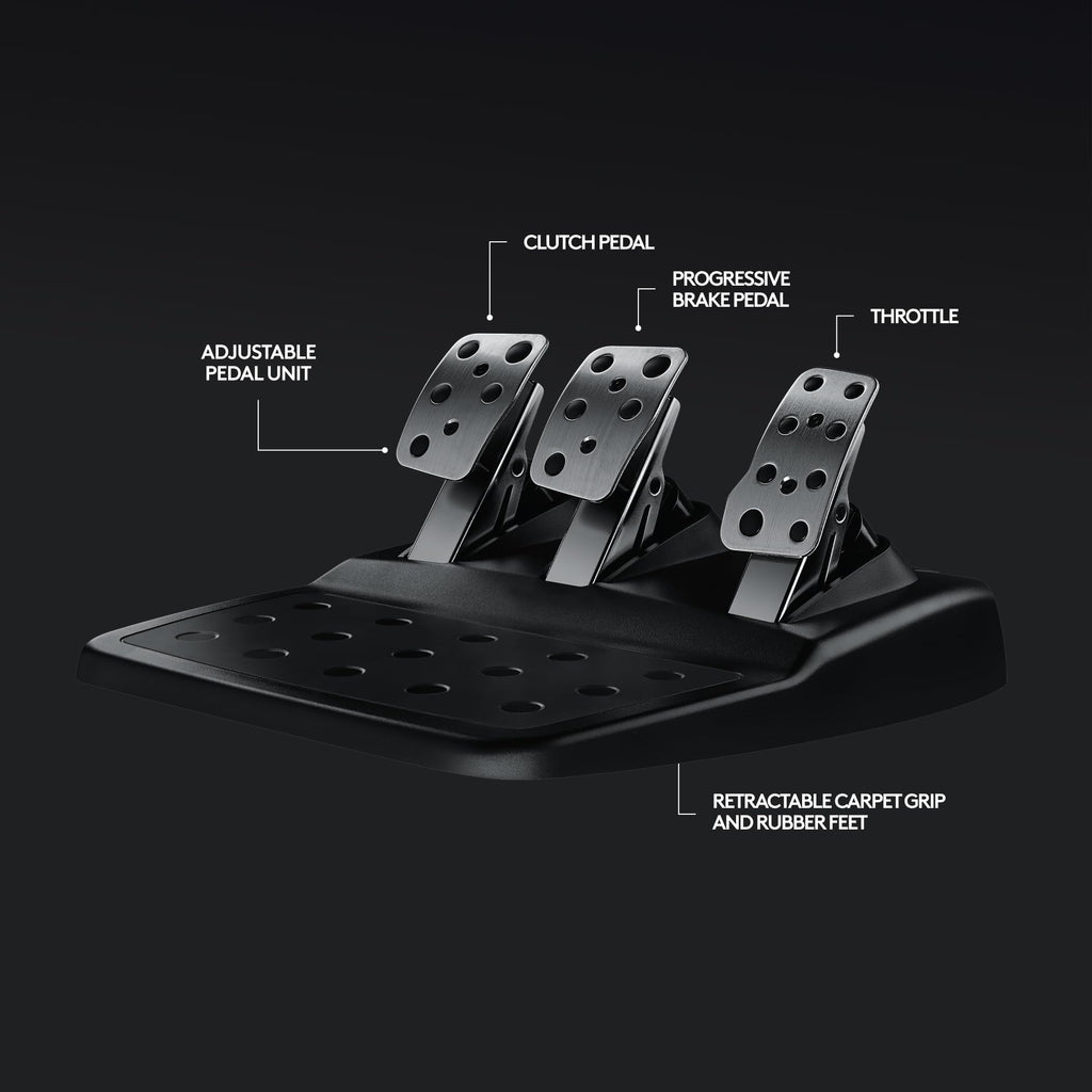 Logitech G29 Driving Force Racing Wheel and Floor Pedals, Real Force Feedback, Stainless Steel Paddle Shifters, Leather Steering Wheel Cover for PS5, PS4, PC, Mac - Black
