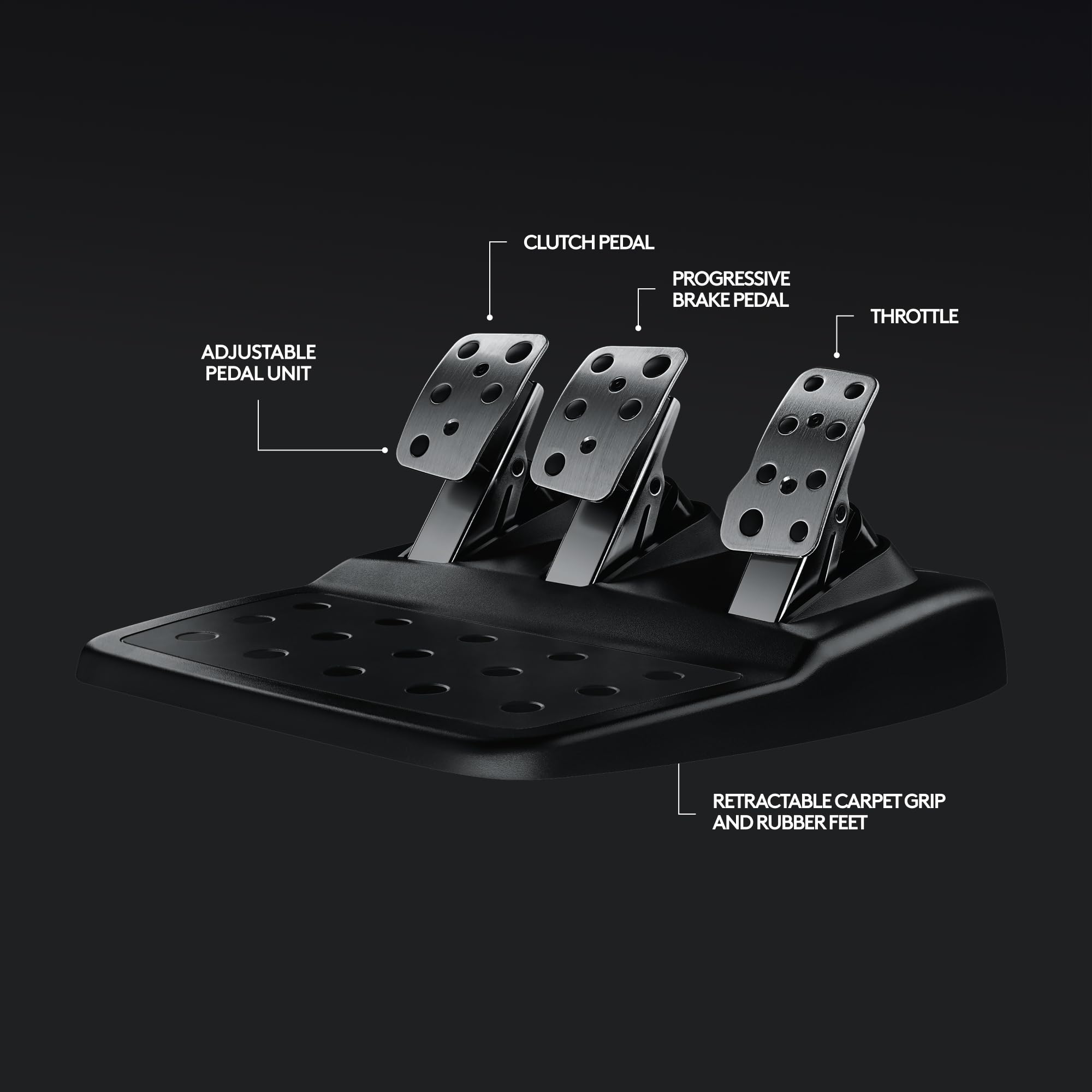 Logitech G29 Driving Force Racing Wheel and Floor Pedals, Real Force Feedback, Stainless Steel Paddle Shifters, Leather Steering Wheel Cover for PS5, PS4, PC, Mac - Black