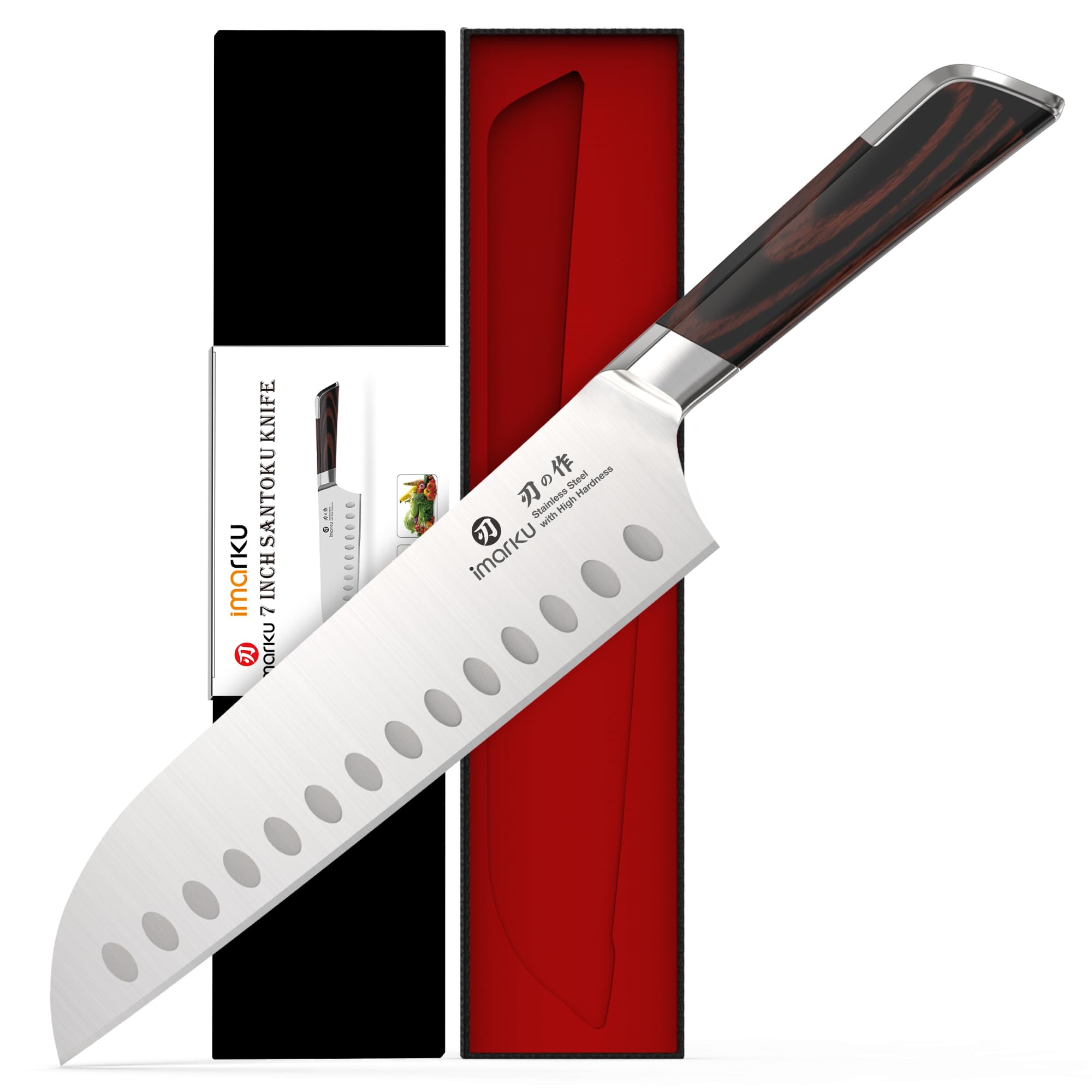 imarku Chef Knife 7 Inch Kitchen Knife Ultra Sharp Santoku Knife - High Carbon Japanese Chefs Knife, Kitchen Gadgets 2025, Apartment Essentials, Birthday Gifts for Him Her, Best Gifts for Women Men