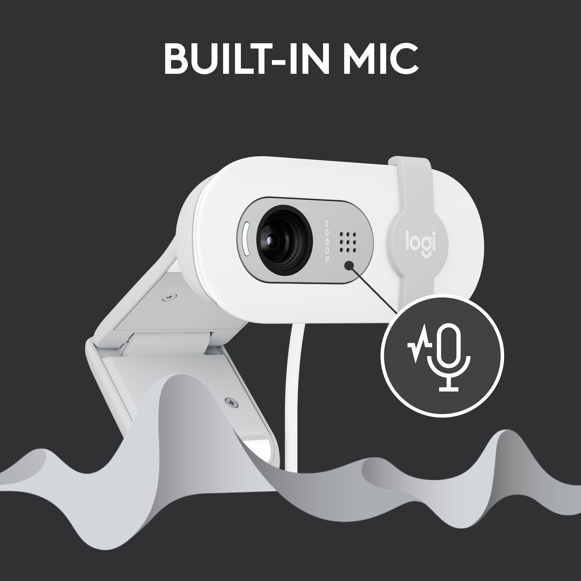 Logitech Brio 101 Full HD 1080p Webcam for Meetings, Streaming, Desktop, Laptop, PC - Built-in Mic, Shutter, Works with Zoom, Microsoft Teams, Nintendo Switch 2’s new GameChat Mode, USB-A,-Black