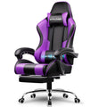 GTPLAYER Gaming Chair, Computer Chair with Footrest and Lumbar Support, Height Adjustable Game Chair with 360°-Swivel Seat and Headrest and for Office or Gaming (Pearl White)