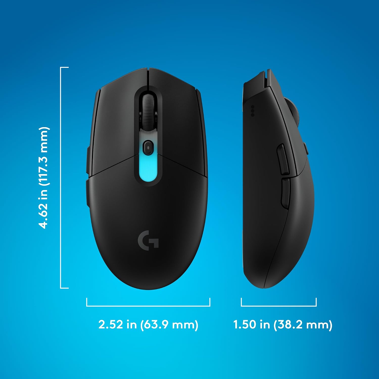 Logitech G305 Lightspeed Wireless Gaming Mouse, Hero Sensor, 12,000 DPI, Lightweight, 6 Programmable Buttons, 250h Battery, On-Board Memory, Compatible with PC, Mac - Black