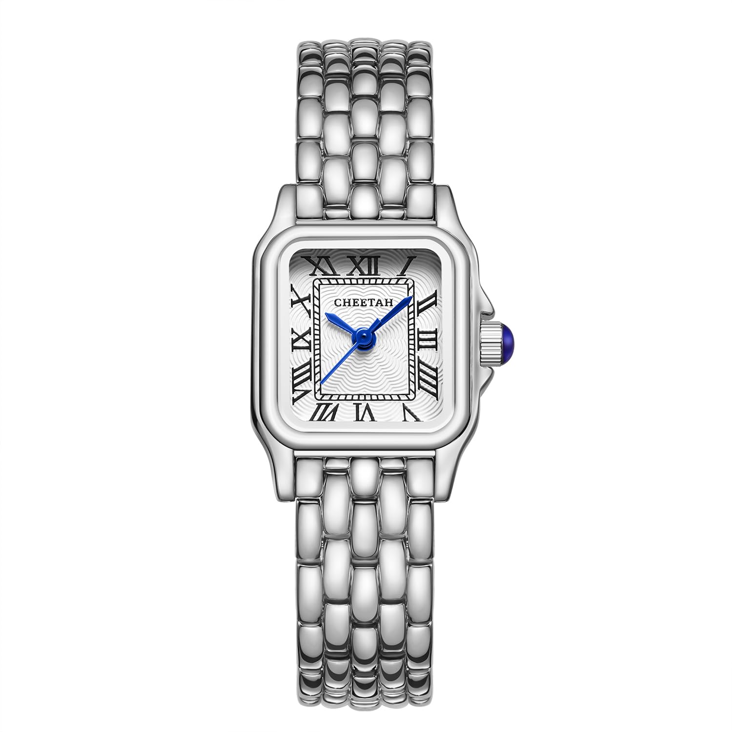 CHEETAH Gold Watches for Women with Small Vintage Bracelet, Rectangular Case Roman Dial
