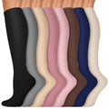 Copper Compression Socks 15-20 mmHg for Men & Women 8 Pairs – Circulation Support for Nurses, Travel, Running, Hiking, Soccer