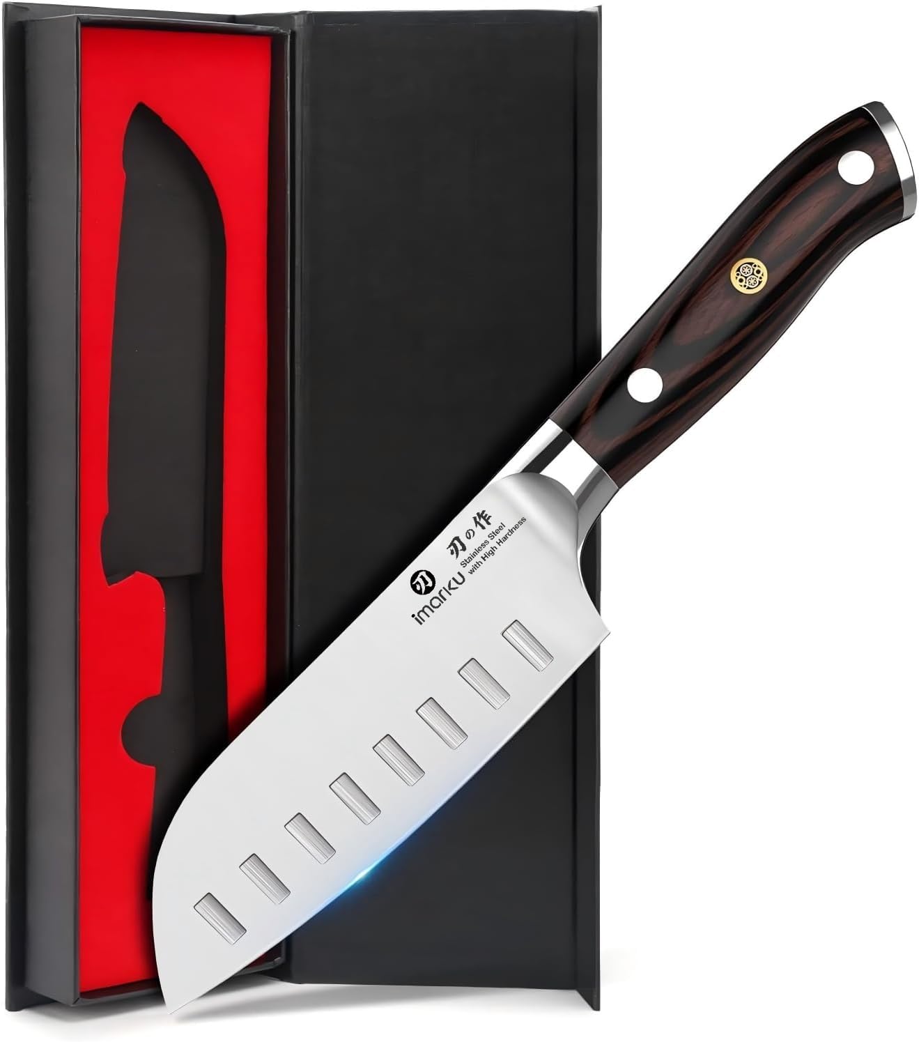 imarku Chef Knife 7 Inch Kitchen Knife Ultra Sharp Santoku Knife - High Carbon Japanese Chefs Knife, Kitchen Gadgets 2025, Apartment Essentials, Birthday Gifts for Him Her, Best Gifts for Women Men