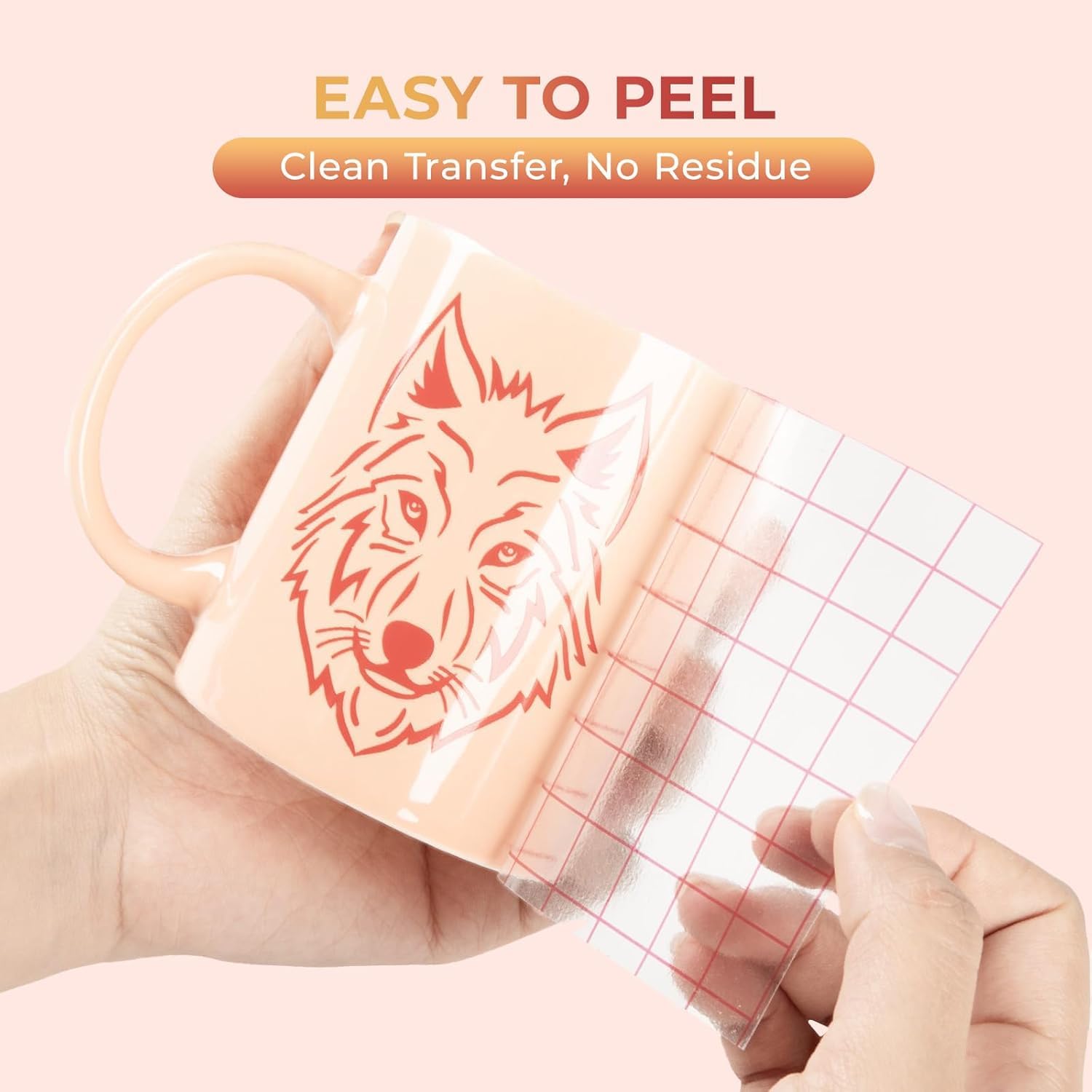 YRYM HT Clear Vinyl Transfer Paper Tape Roll - 12 x 50 FT w/Alignment Grid Application Tape Compatible with Cricut Explore & Maker Machines, Adhesive Vinyl for Decals, Signs, Windows, Stickers