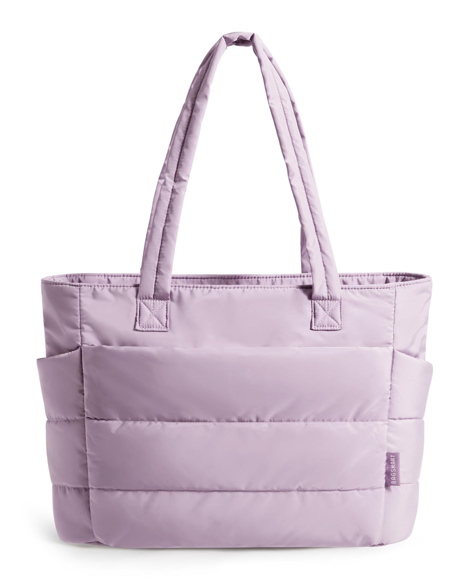 BAGSMART Tote Bag for Women, Lightweight Puffy Tote Bag with Compartments Shoulder Bag Handbag for Travel, Work, Gym | Lightweight, Puffy, Quilted, Work, for Travel