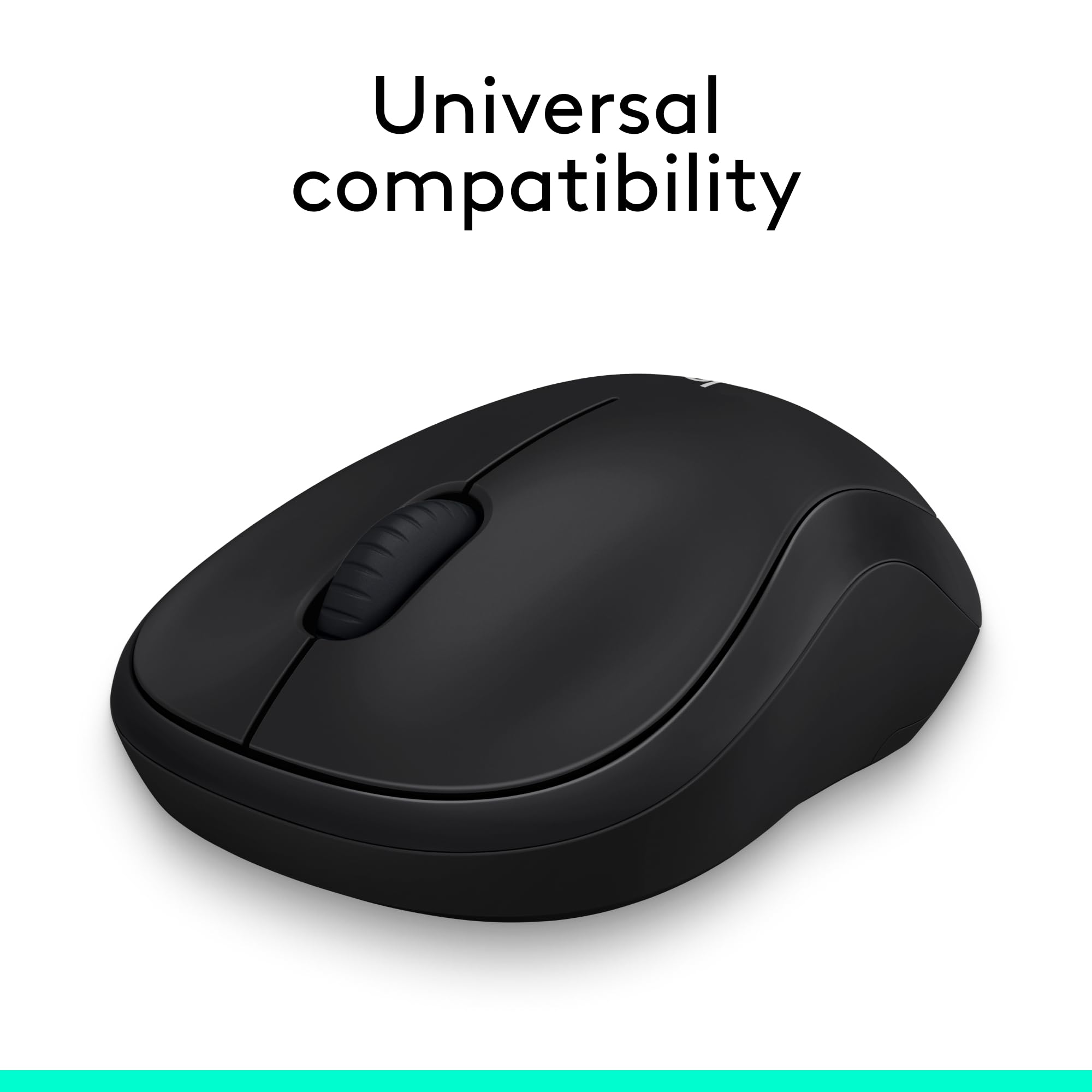 Logitech M185 Wireless Mouse, 2.4GHz with USB Mini Receiver, 12-Month Battery Life, 1000 DPI Optical Tracking, Ambidextrous PC/Mac/Laptop - Swift Grey