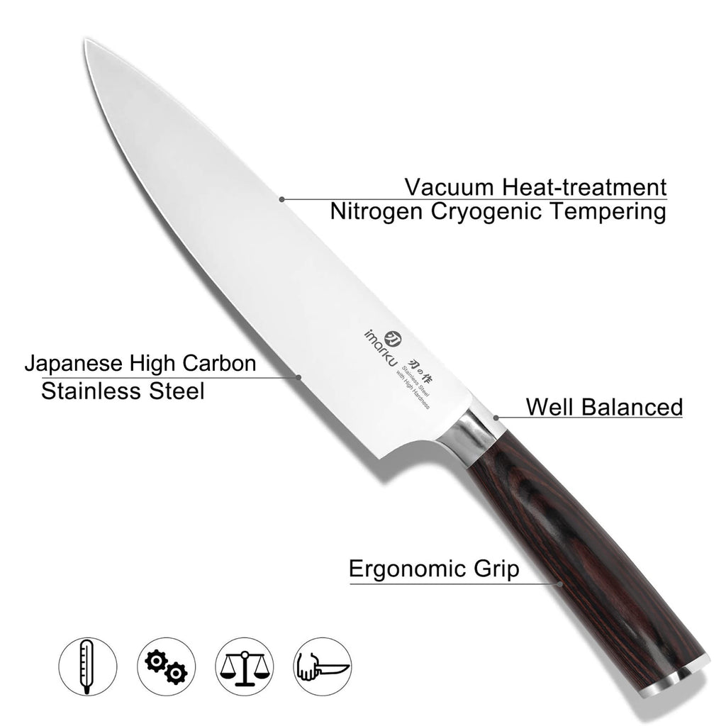 imarku Chef Knife 7 Inch Kitchen Knife Ultra Sharp Santoku Knife - High Carbon Japanese Chefs Knife, Kitchen Gadgets 2025, Apartment Essentials, Birthday Gifts for Him Her, Best Gifts for Women Men