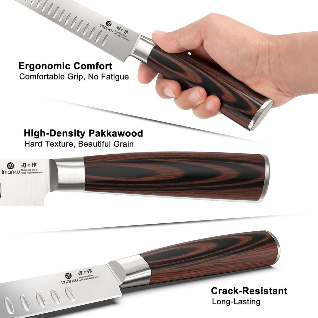 imarku Chef Knife 7 Inch Kitchen Knife Ultra Sharp Santoku Knife - High Carbon Japanese Chefs Knife, Kitchen Gadgets 2025, Apartment Essentials, Birthday Gifts for Him Her, Best Gifts for Women Men
