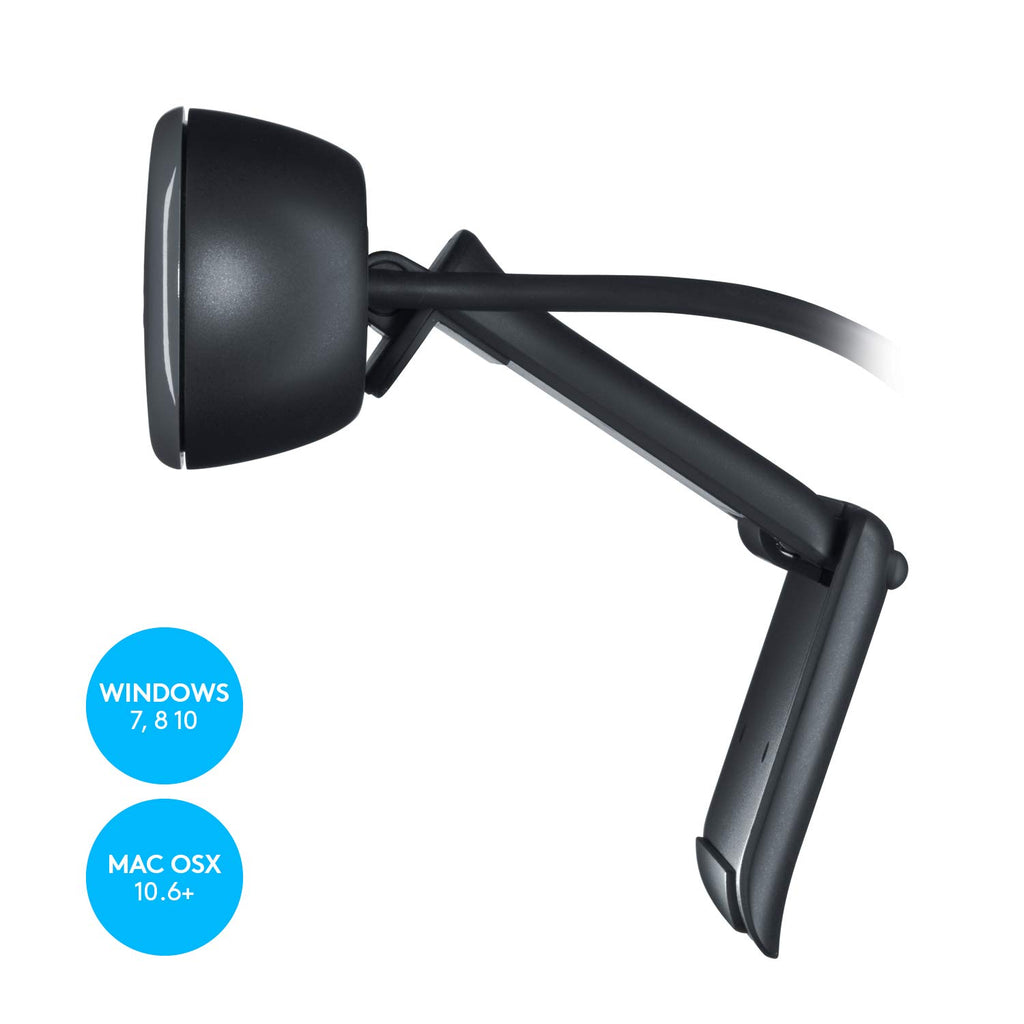 Logitech Brio 101 Full HD 1080p Webcam for Meetings, Streaming, Desktop, Laptop, PC - Built-in Mic, Shutter, Works with Zoom, Microsoft Teams, Nintendo Switch 2’s new GameChat Mode, USB-A,-Black