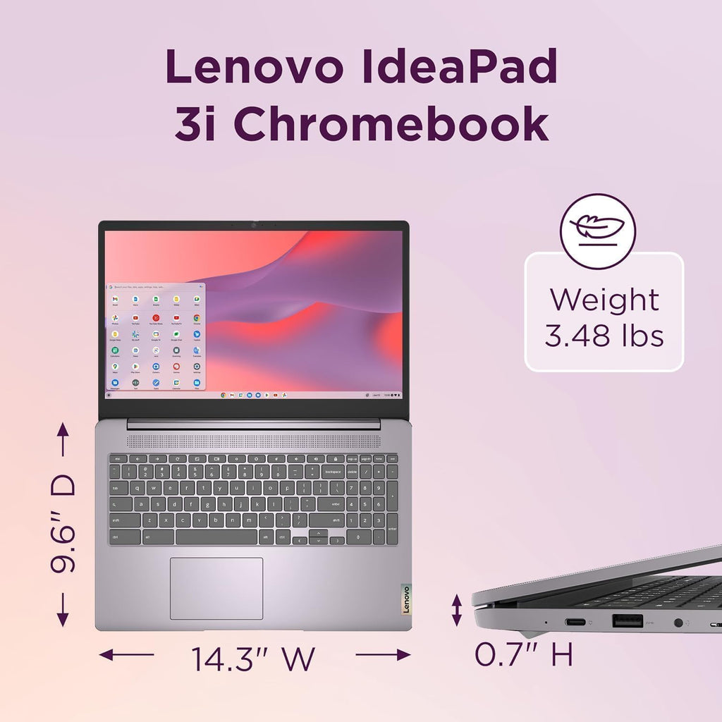 Lenovo IdeaPad 3i Chromebook, 15.6” FHD Display, Intel Celeron N4500, 8GB RAM, 64GB eMMC, 1920x1080 px, 720p Camera, Chrome OS, Abyss Blue