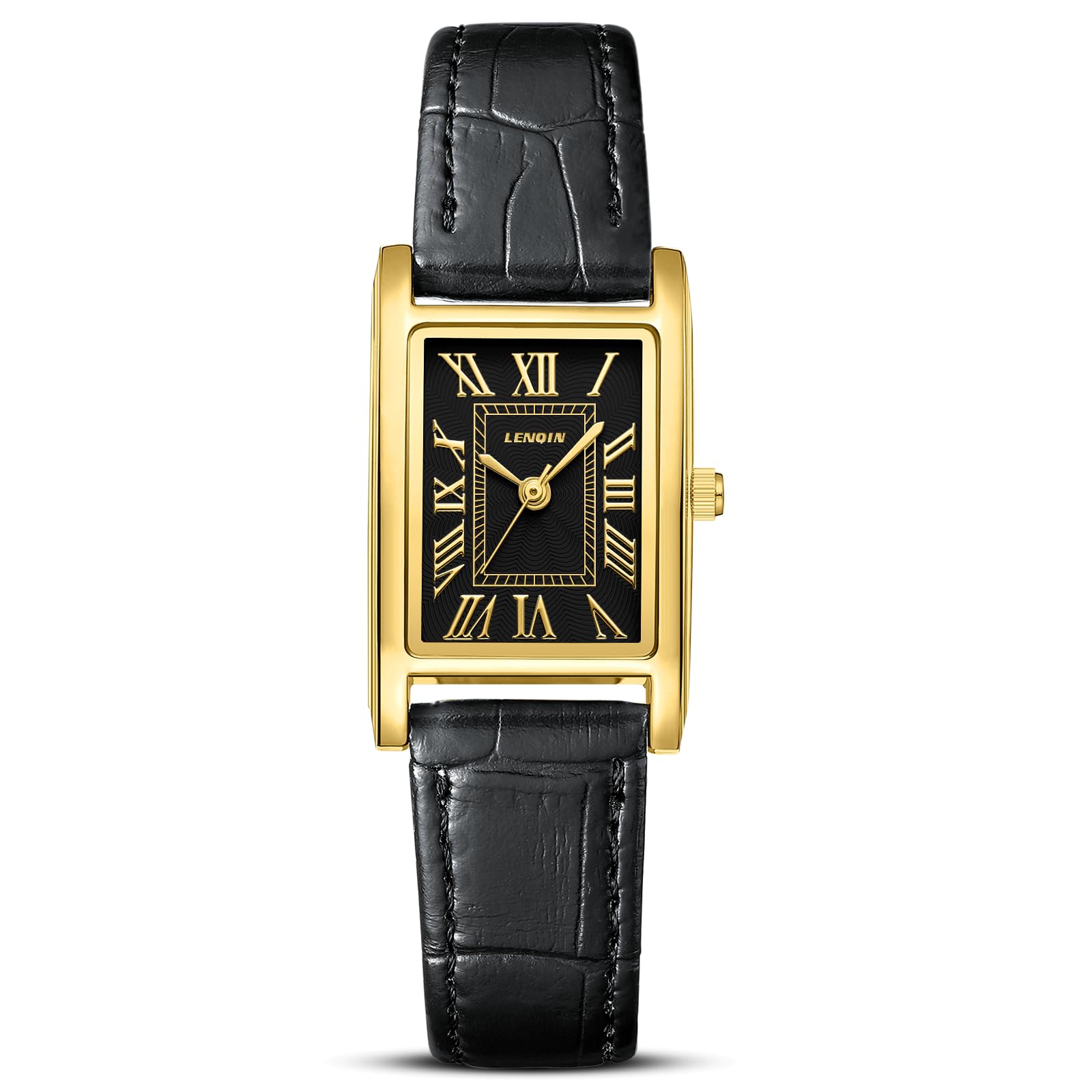 LN LENQIN Ladies Watches Analog Quartz Watch for Women Waterproof Women's Wrist Watches Easy Reader Womens Watch with Leather Strap