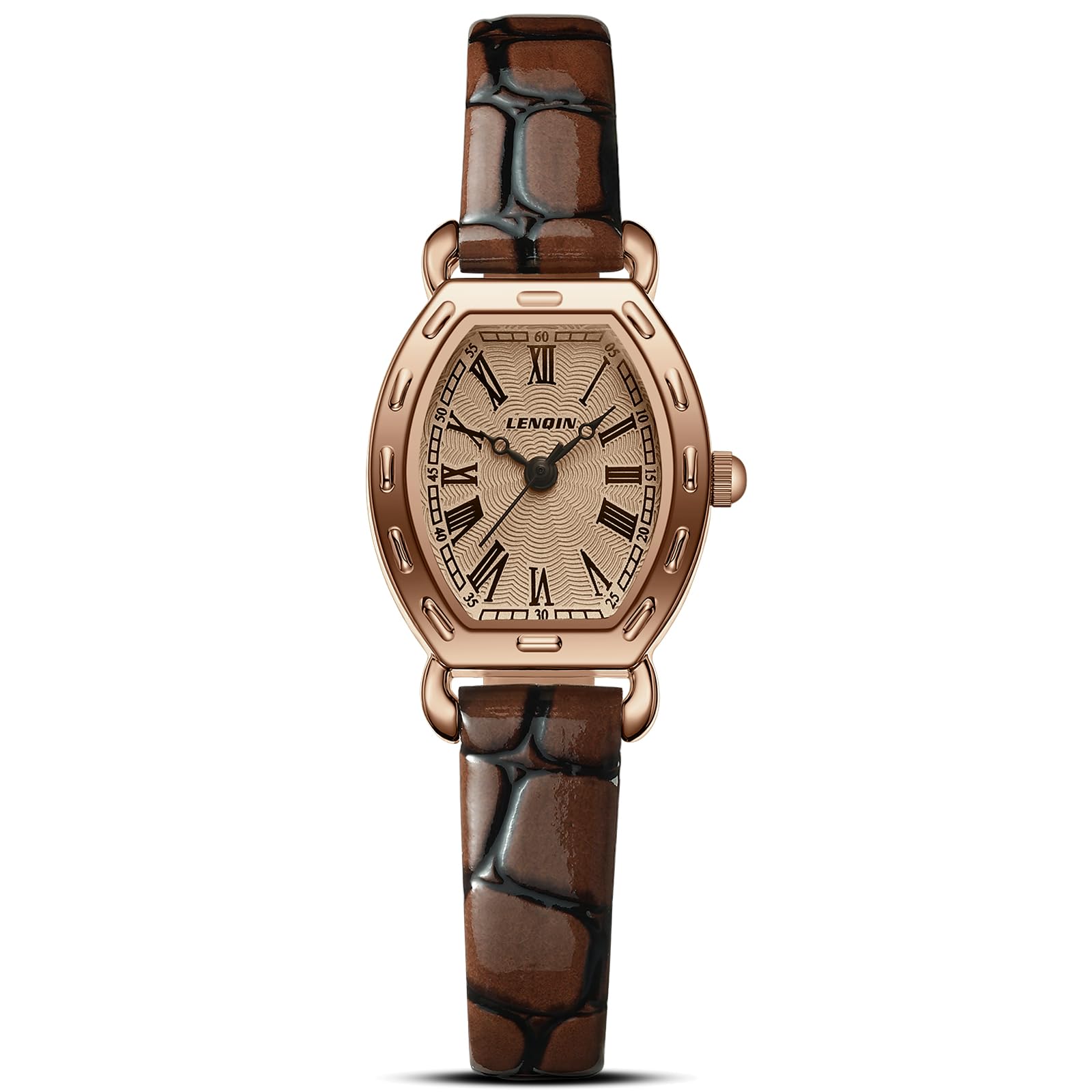LN LENQIN Ladies Watches Analog Quartz Watch for Women Waterproof Women's Wrist Watches Easy Reader Womens Watch with Leather Strap