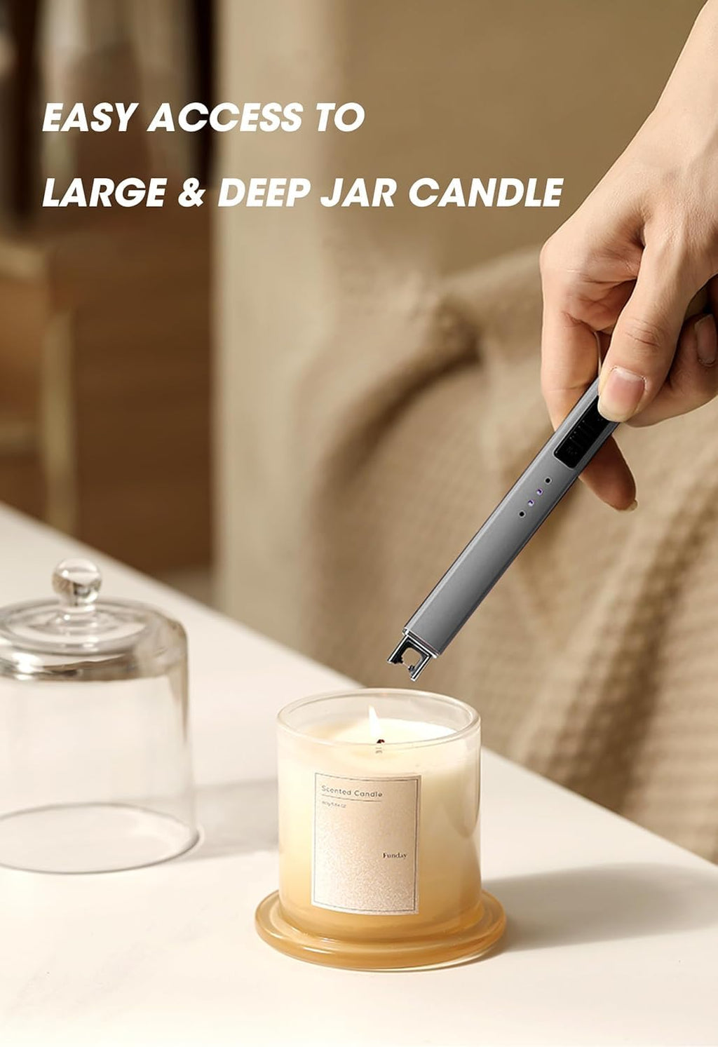 MEIRUBY Lighter Electric Candle Lighter, Birthday for Women Men Mom Wife Sister, Rechargeable USB Arc Lighters for Candle Camping BBQ