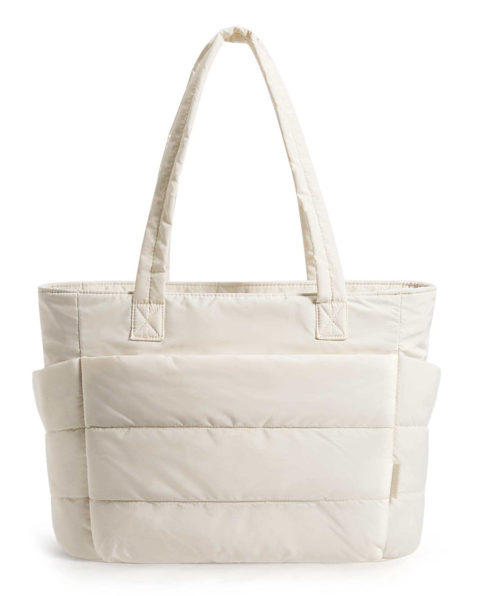 BAGSMART Tote Bag for Women, Lightweight Puffy Tote Bag with Compartments Shoulder Bag Handbag for Travel, Work, Gym | Lightweight, Puffy, Quilted, Work, for Travel