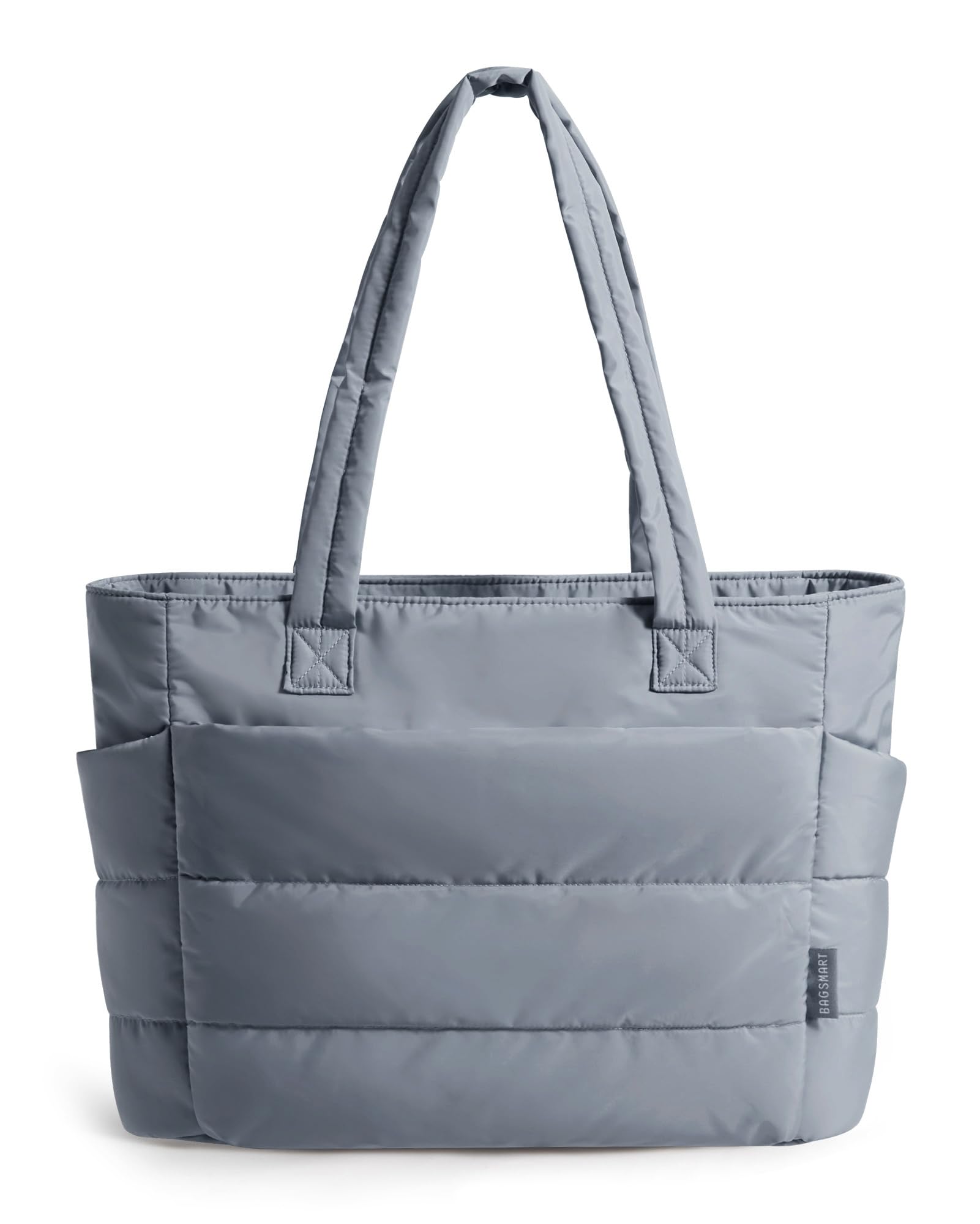 BAGSMART Tote Bag for Women, Lightweight Puffy Tote Bag with Compartments Shoulder Bag Handbag for Travel, Work, Gym | Lightweight, Puffy, Quilted, Work, for Travel
