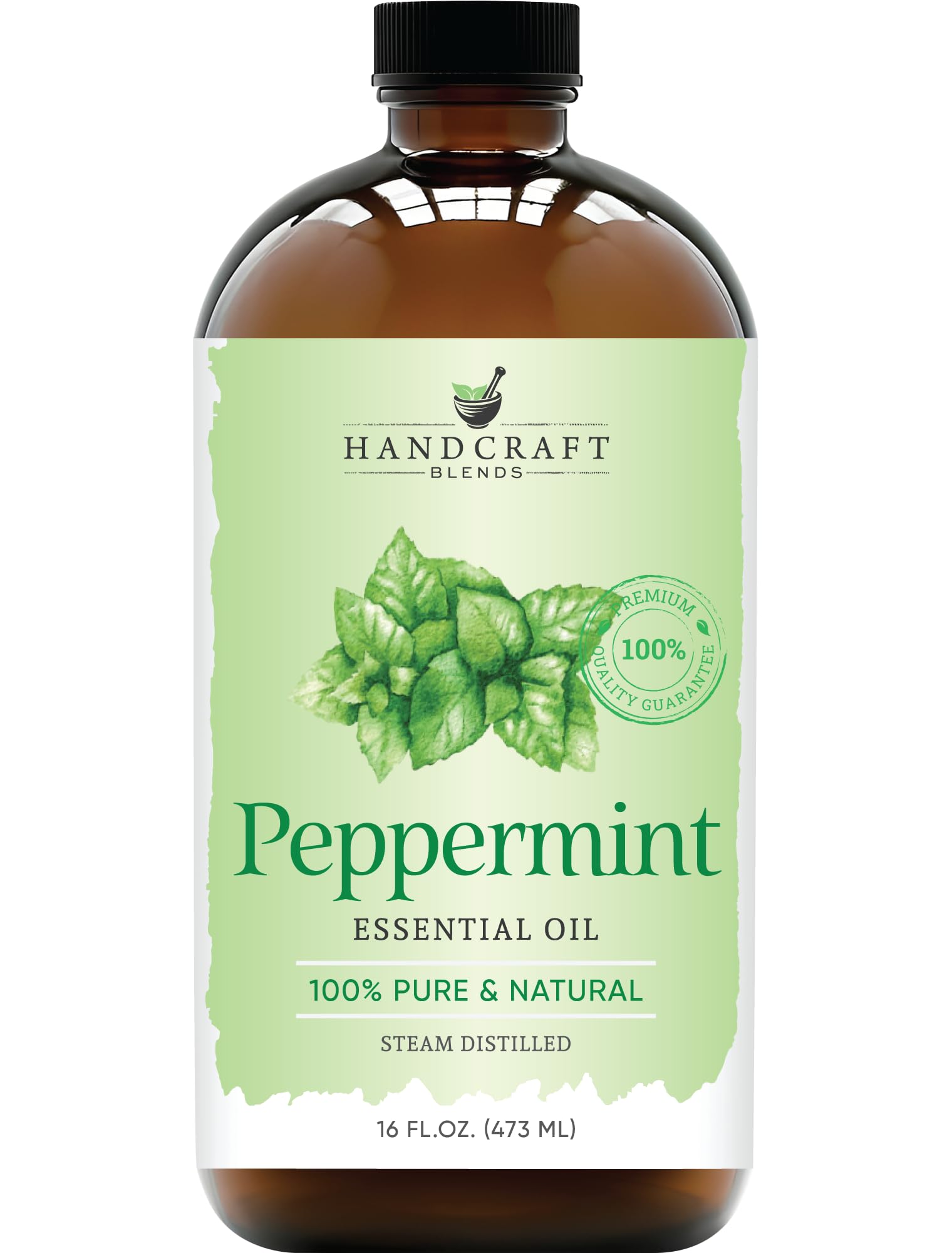 Handcraft Blends Peppermint Essential Oil – Huge 4 Fl Oz – 100% Pure and Natural – Premium Grade Essential Oil for Diffuser and Aromatherapy, Skin, Massage, Candle and Soap Making Fragrance