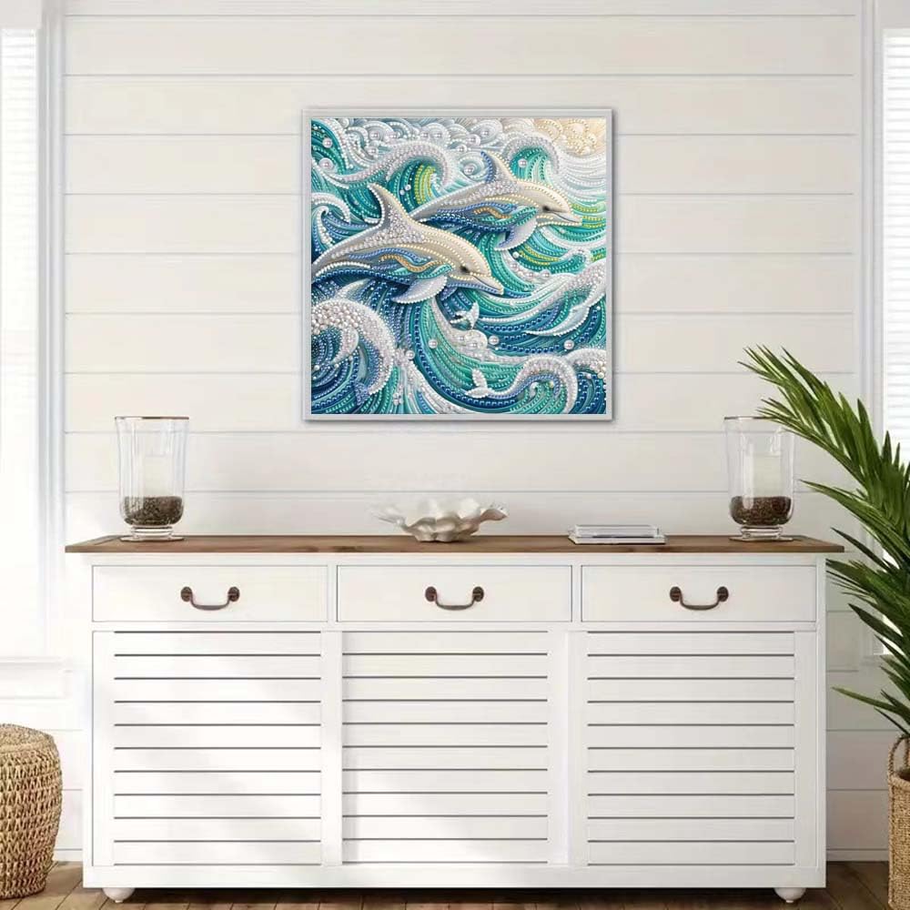 ZQEATRY Sea Turtle Animal Special Shape Diamond Art Kits for Adults,5D Diamond Painting Kits for Beginner,DIY Diamond Crystal Rhinestones Painting Kits for Home Wall Decor Gift 11.8 X 11.8inch