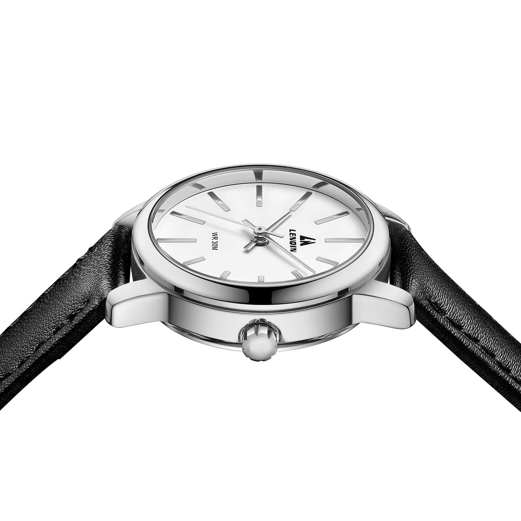 LN LENQIN Ladies Watches Analog Quartz Watch for Women Waterproof Women's Wrist Watches Easy Reader Womens Watch with Leather Strap