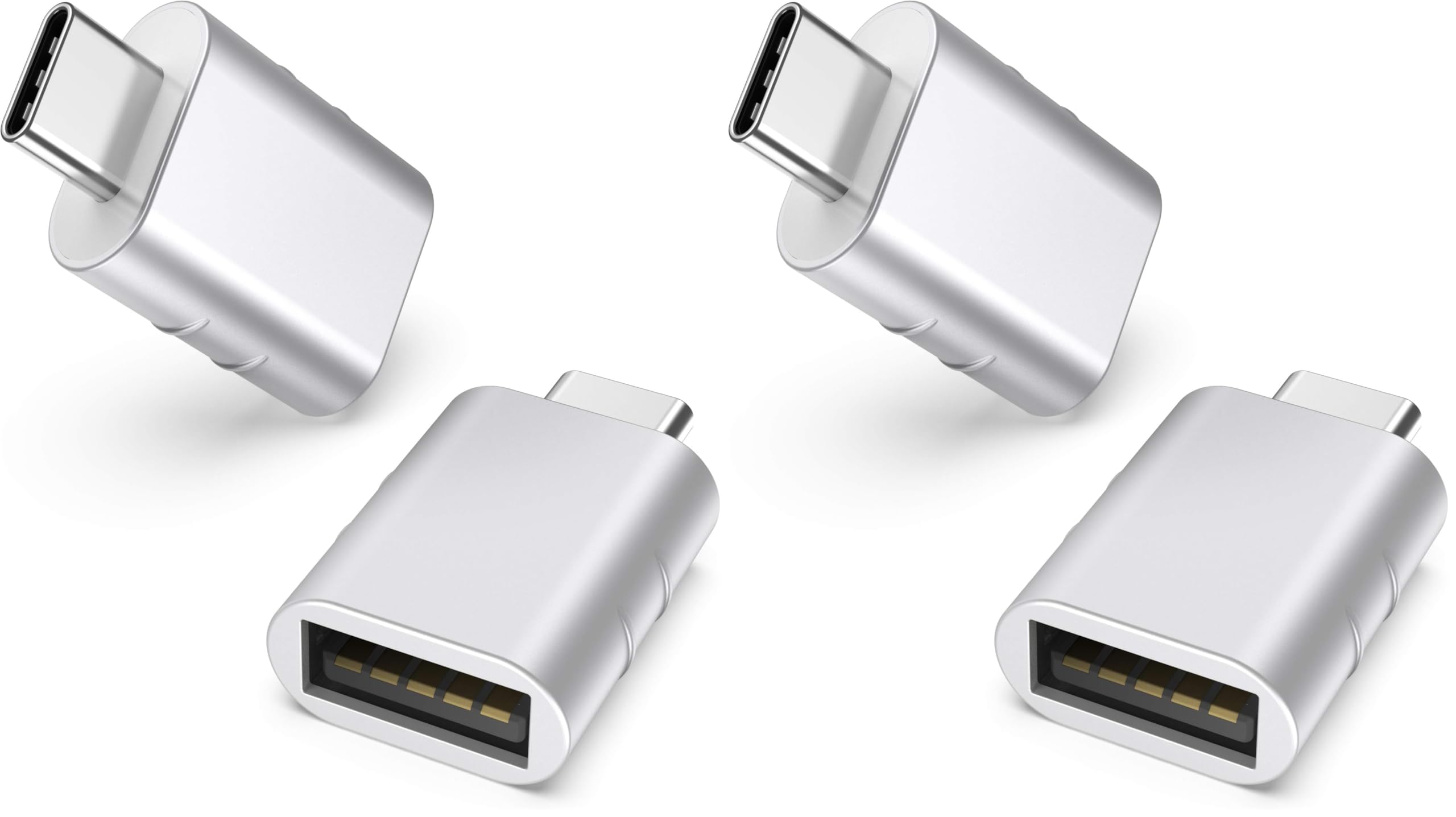 Syntech USB C to USB Adapter Pack of 2, USB 3.0 Female to Thunderbolt 4/3 Adapter Compatible with MacBook Pro Air 2024, Surface, iPad, iPhone, Galaxy Notebook, XPS and More Type C Devices, Space Grey