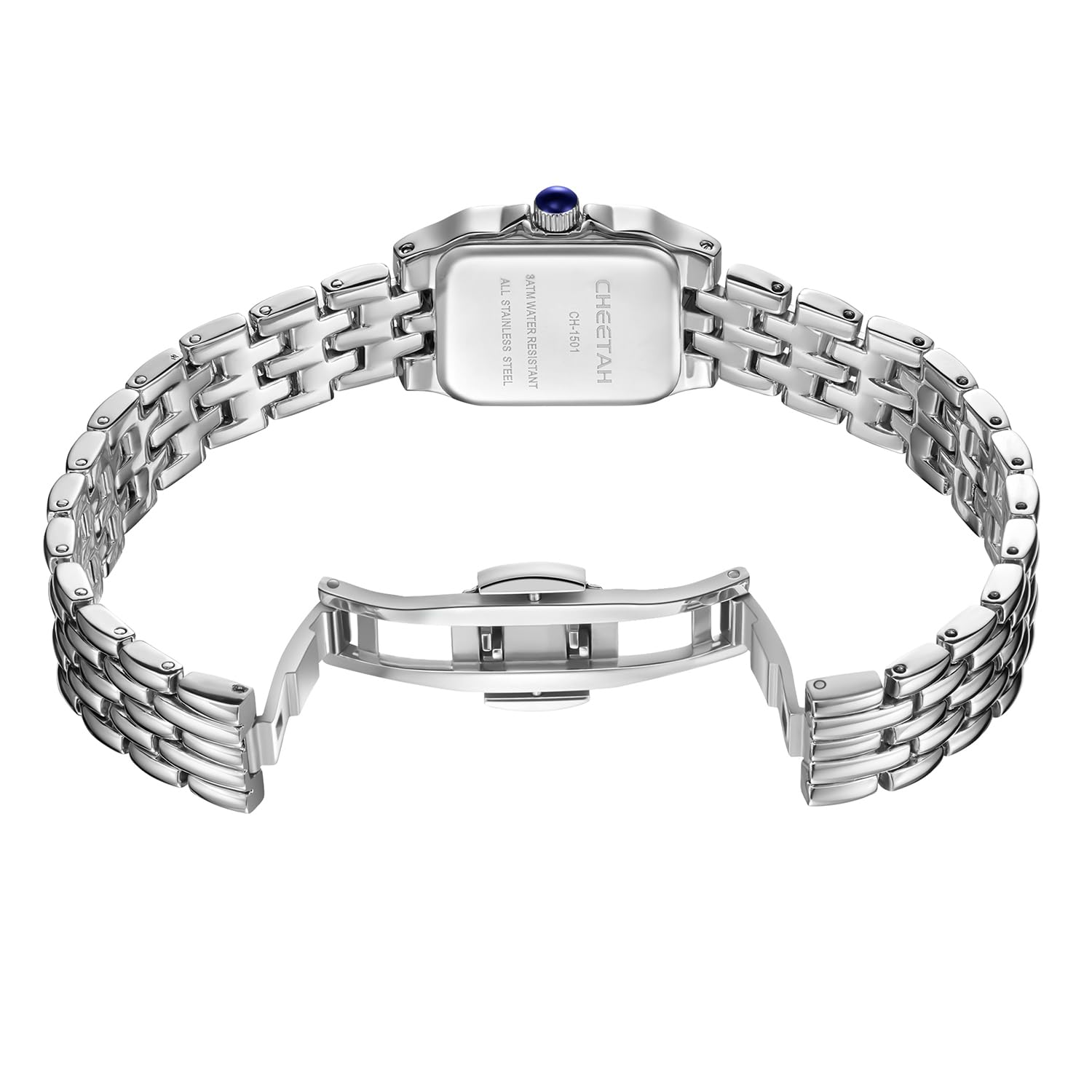 CHEETAH Gold Watches for Women with Small Vintage Bracelet, Rectangular Case Roman Dial