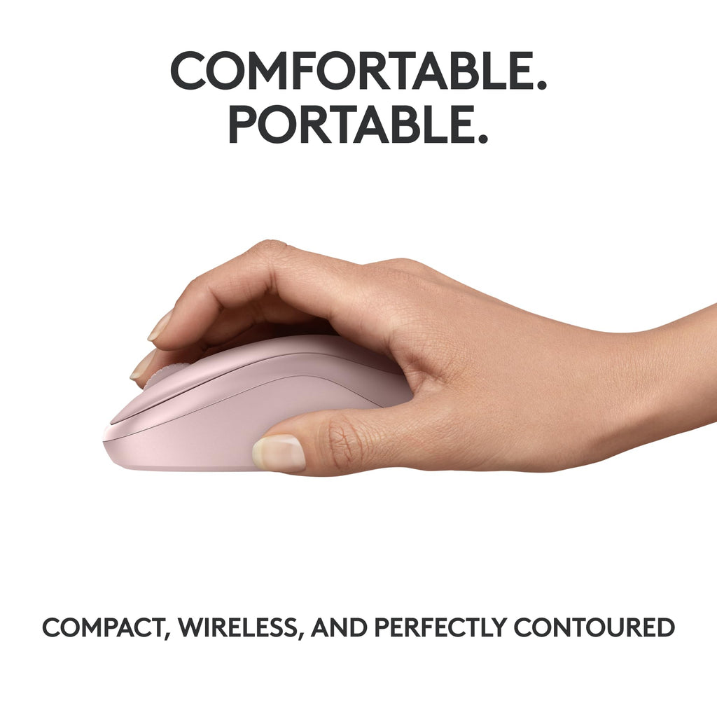 Logitech M185 Wireless Mouse, 2.4GHz with USB Mini Receiver, 12-Month Battery Life, 1000 DPI Optical Tracking, Ambidextrous PC/Mac/Laptop - Swift Grey