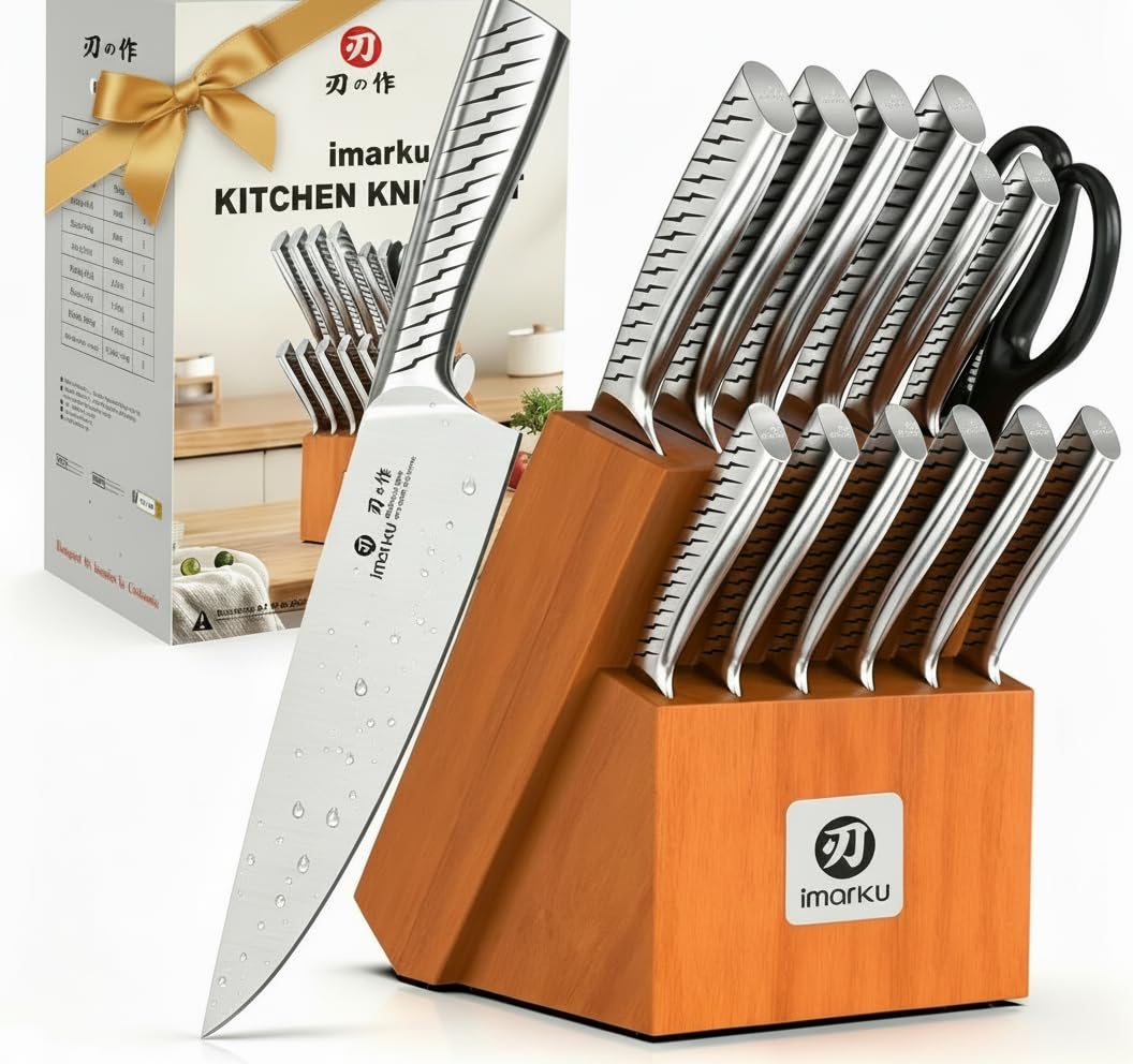 imarku Chef Knife 7 Inch Kitchen Knife Ultra Sharp Santoku Knife - High Carbon Japanese Chefs Knife, Kitchen Gadgets 2025, Apartment Essentials, Birthday Gifts for Him Her, Best Gifts for Women Men
