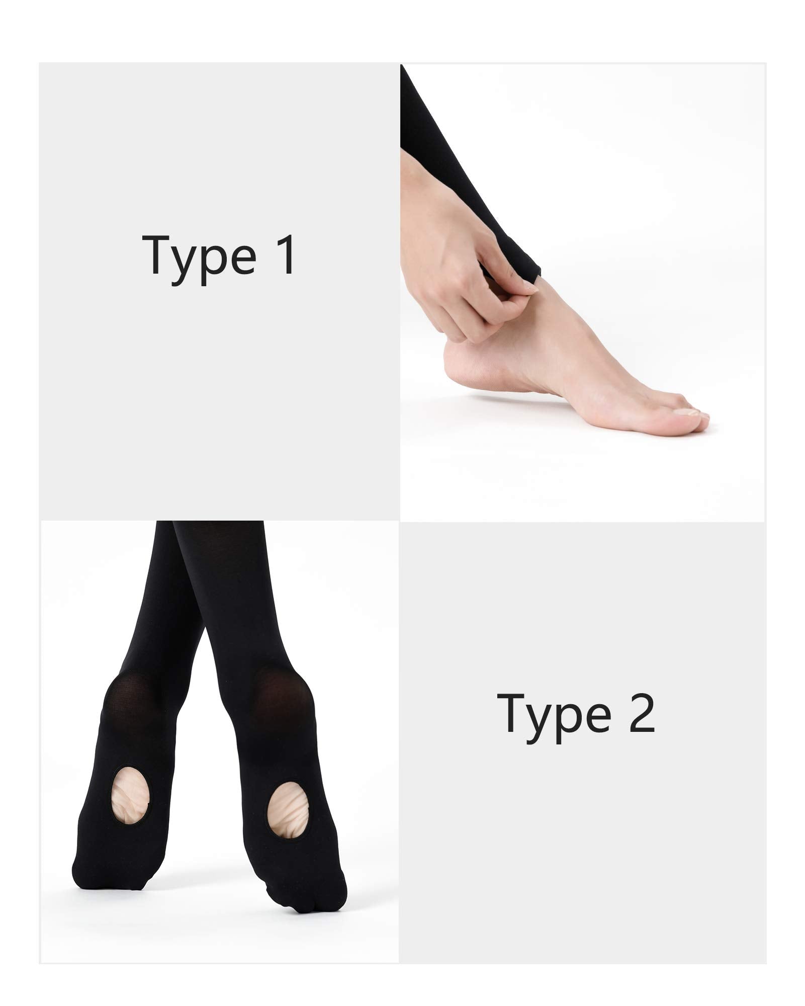 Stelle Girls Women Ballet Dance Convertible Tights Ultra Soft Pro Transition Tights