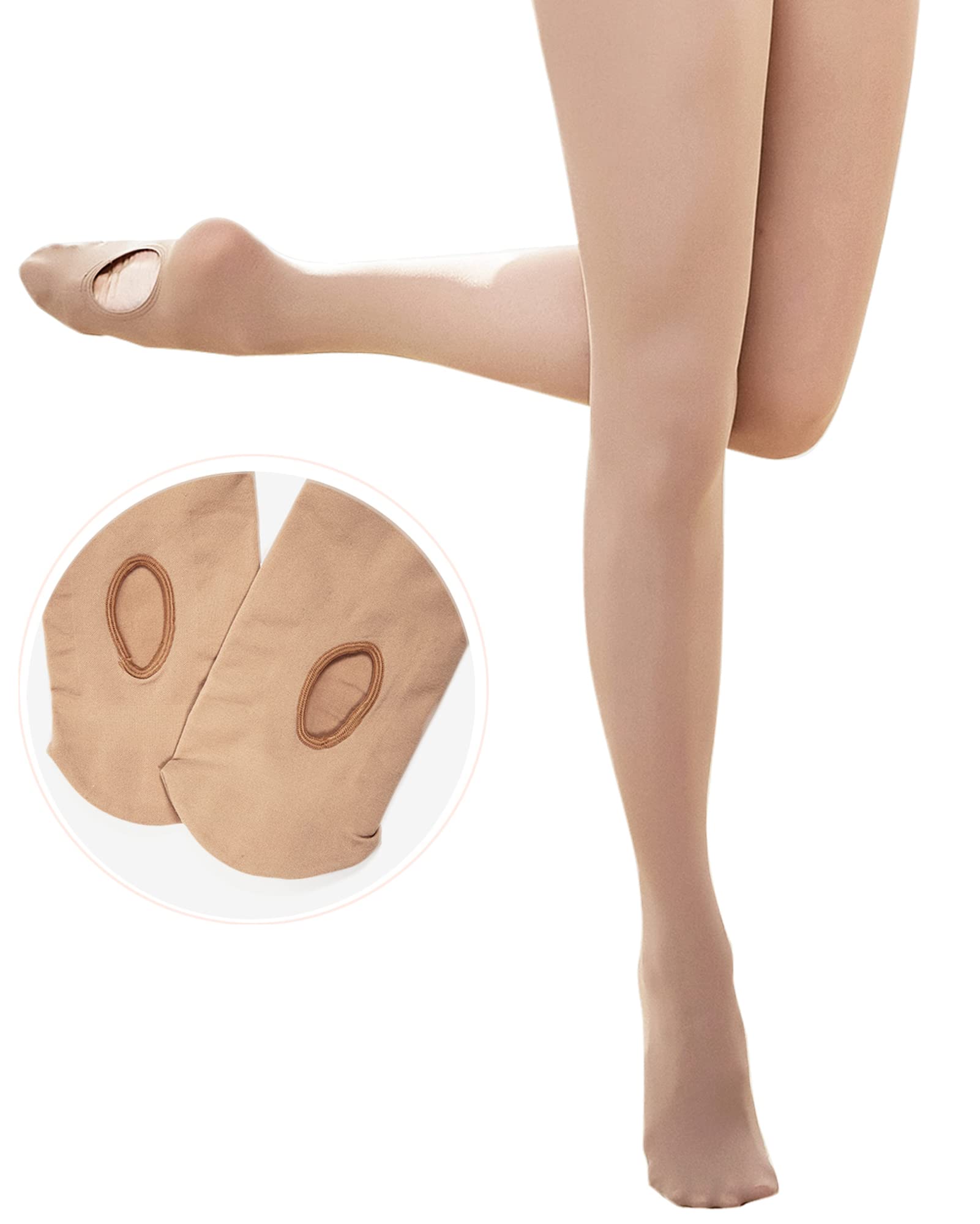 Stelle Girls Women Ballet Dance Convertible Tights Ultra Soft Pro Transition Tights