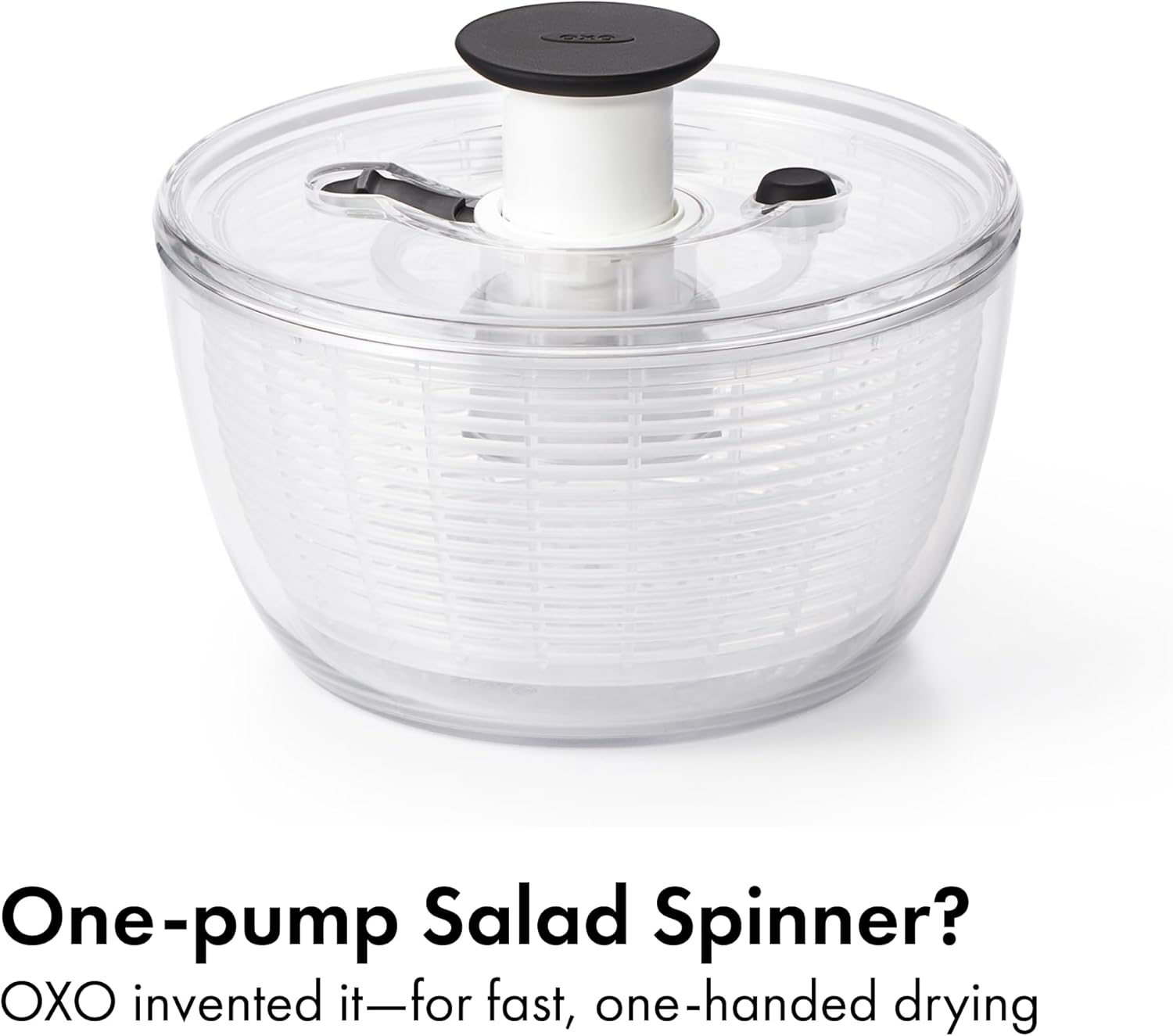 OXO Good Grips Salad Spinner | Lettuce Spinner | Fruit Washer | Fruit Washing Bowl with Strainer | Vegetable Cleaner | Salad Cleaner | Lettuce Washer | 6.22 Quart Capacity