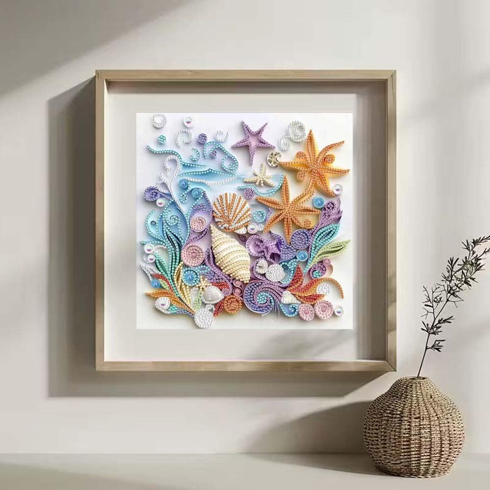 ZQEATRY Sea Turtle Animal Special Shape Diamond Art Kits for Adults,5D Diamond Painting Kits for Beginner,DIY Diamond Crystal Rhinestones Painting Kits for Home Wall Decor Gift 11.8 X 11.8inch