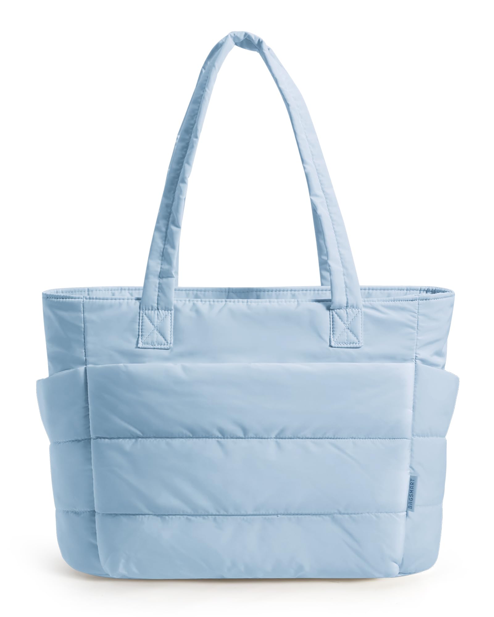 BAGSMART Tote Bag for Women, Lightweight Puffy Tote Bag with Compartments Shoulder Bag Handbag for Travel, Work, Gym | Lightweight, Puffy, Quilted, Work, for Travel