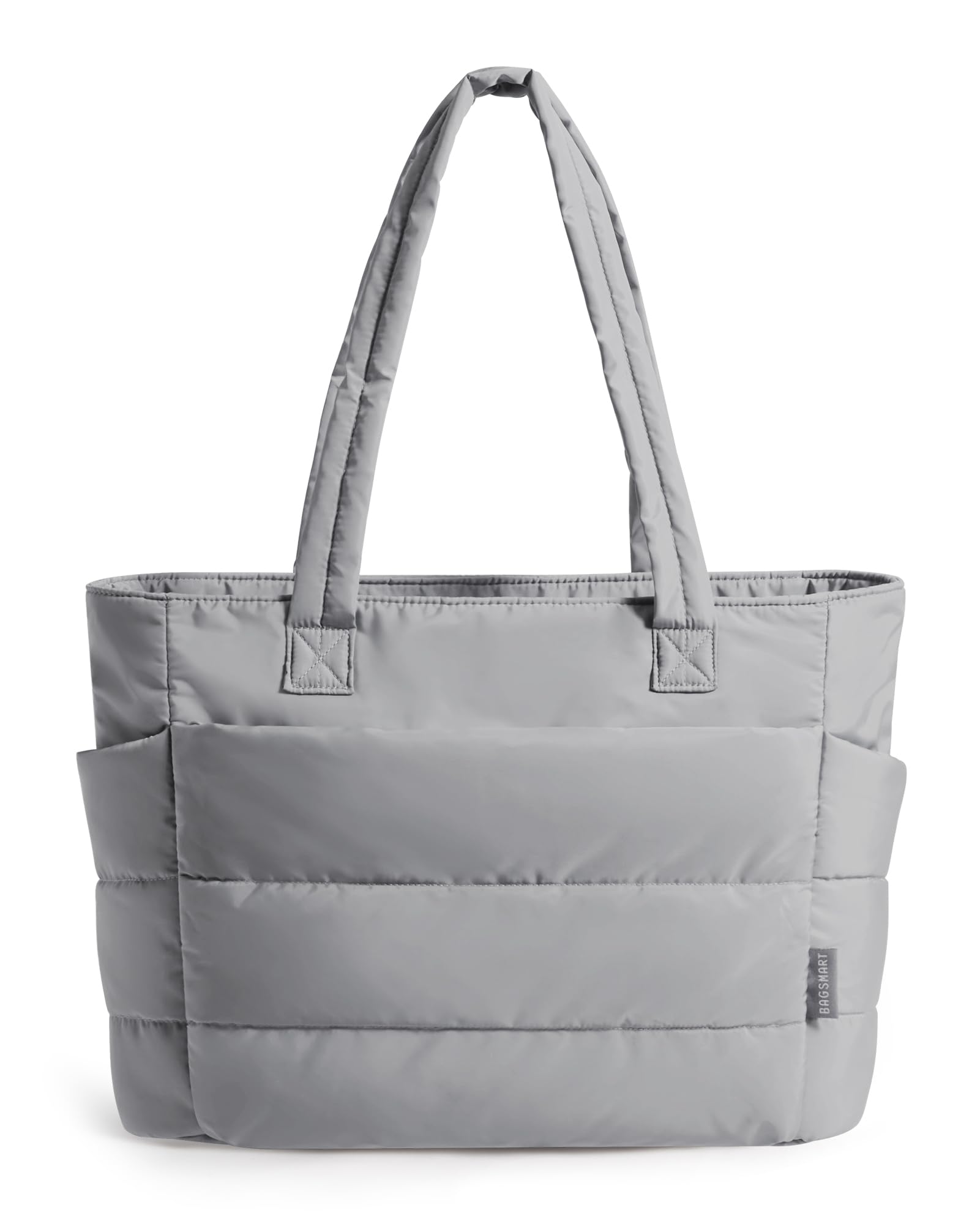 BAGSMART Tote Bag for Women, Lightweight Puffy Tote Bag with Compartments Shoulder Bag Handbag for Travel, Work, Gym | Lightweight, Puffy, Quilted, Work, for Travel